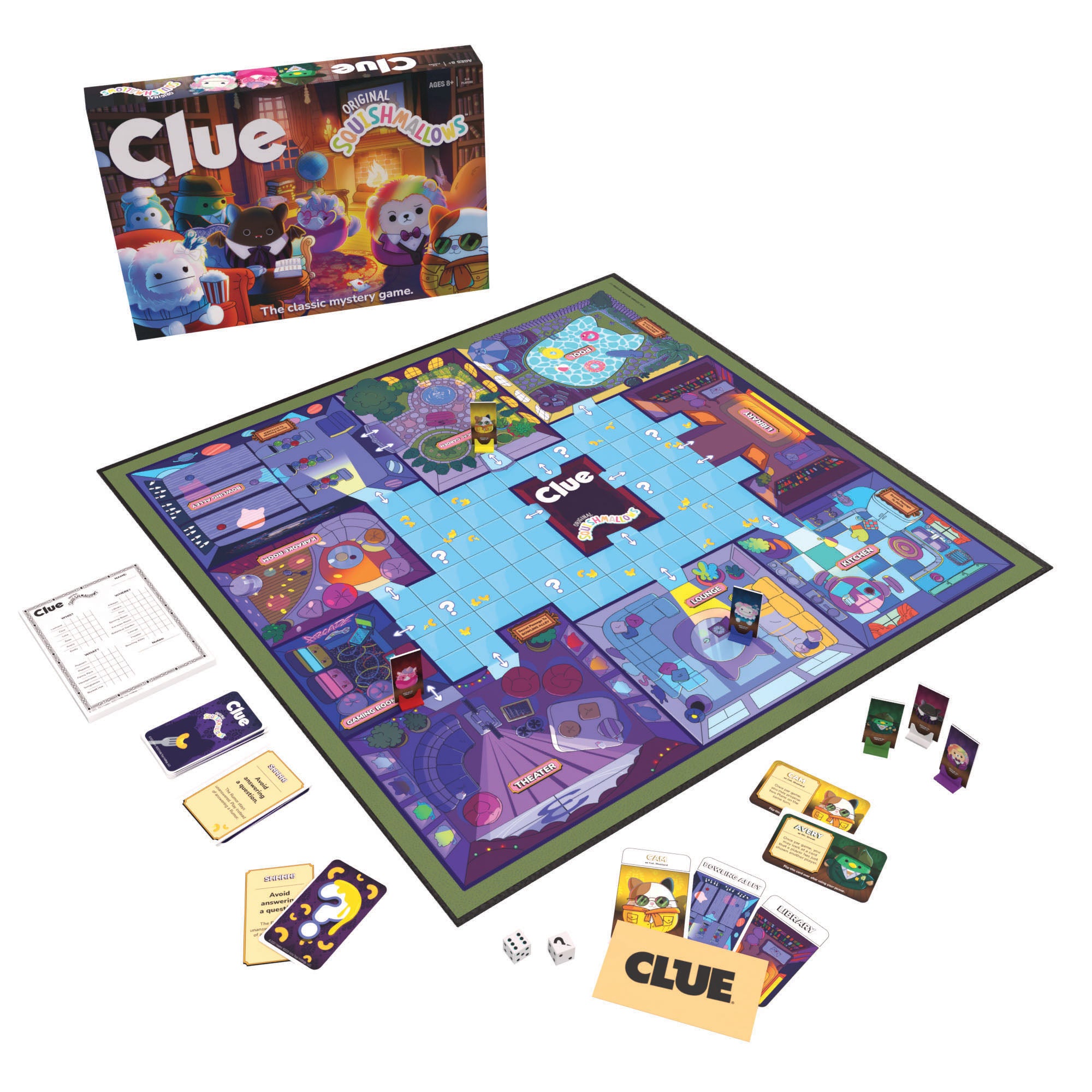 Squishmallows CLUE? Mystery Board Game by USAopoly