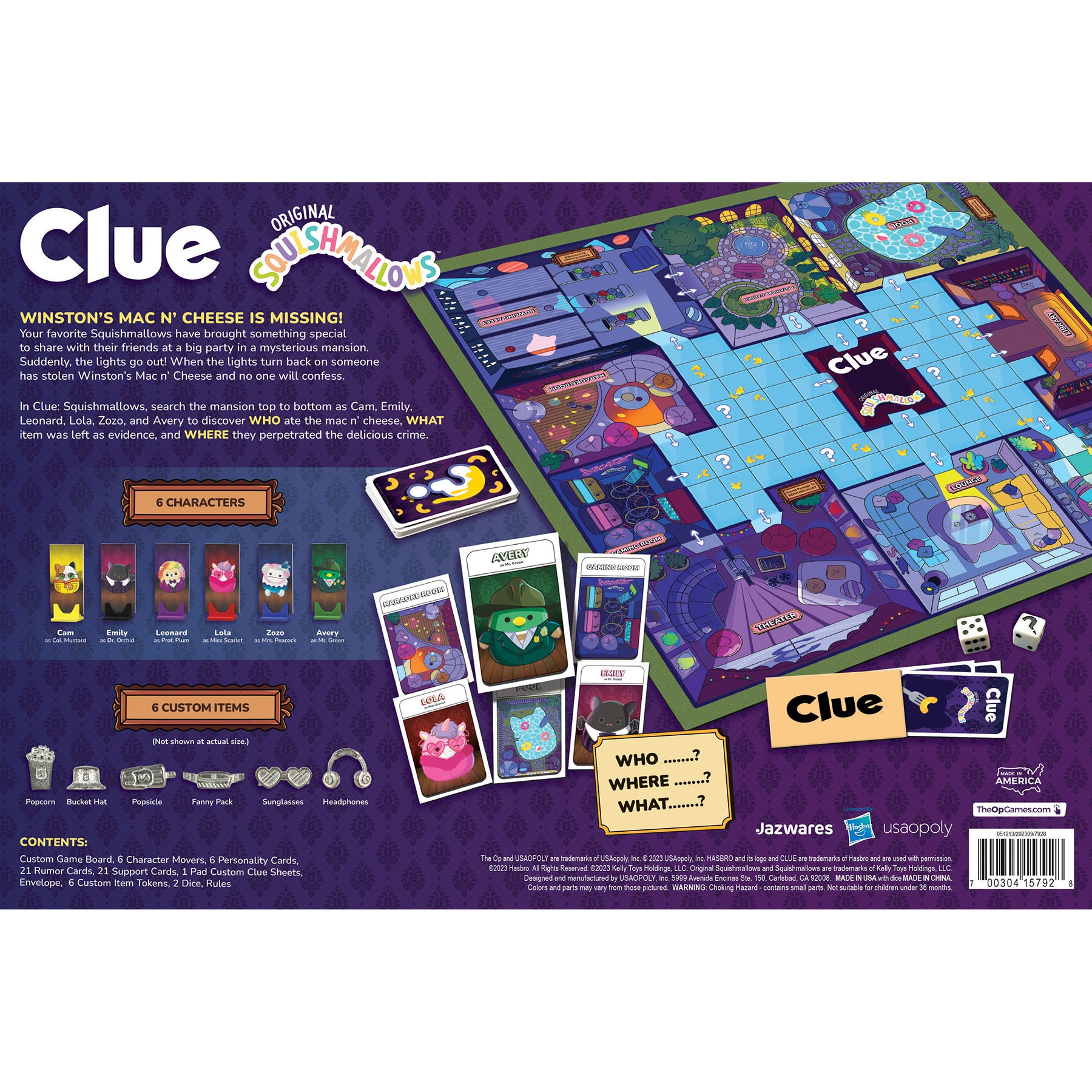 Squishmallows CLUE? Mystery Board Game by USAopoly - Image 6