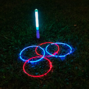 YardCandy Illuminated LED Ring Toss Game with Glow-in-Dark Features