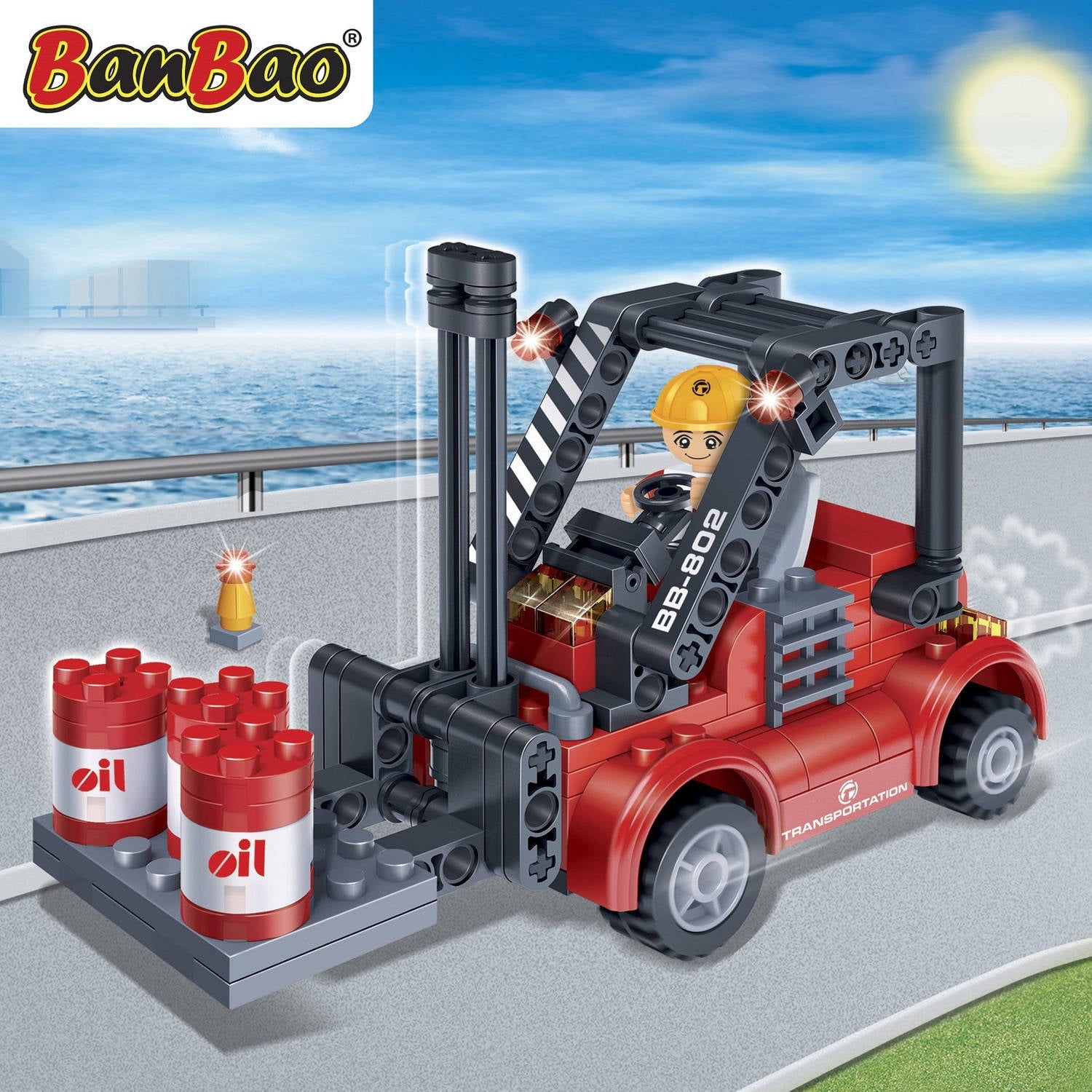 BanBao Forklift Building Kit STEM Toy - 128 Pieces - Image 2