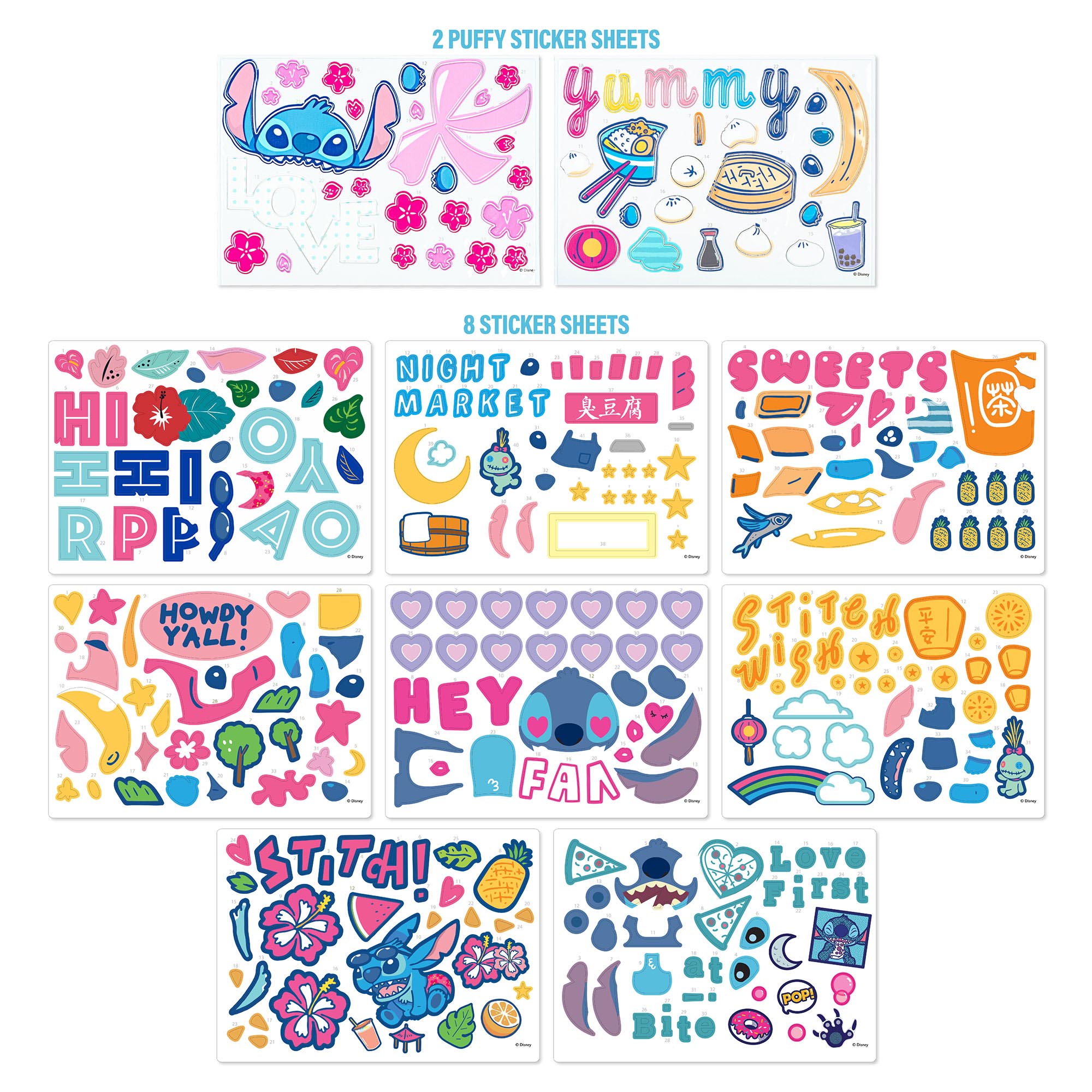 Disney Stitch Sticker By Number Portfolio Set - Creative Kids Crafts Kit - Image 3