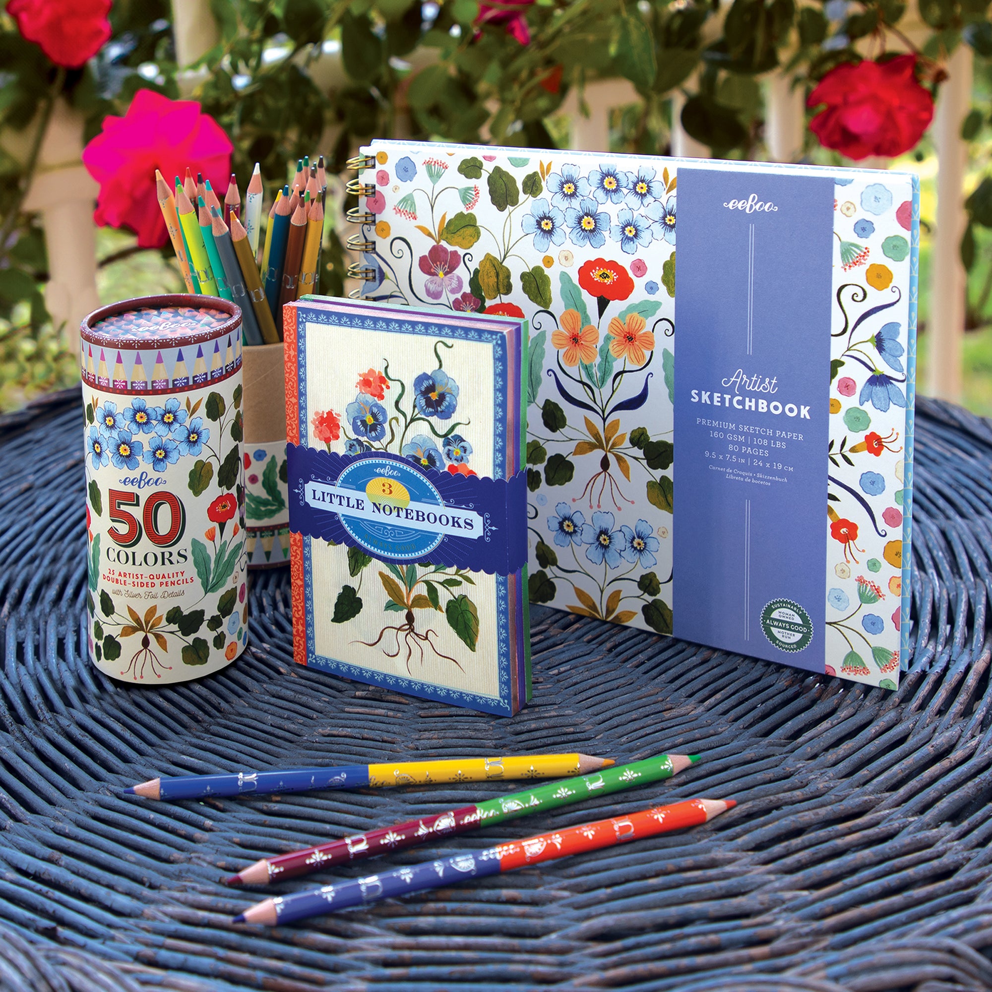 Piece&Love Flora's Double-Sided Colored Pencils - 25pc Set - Image 5