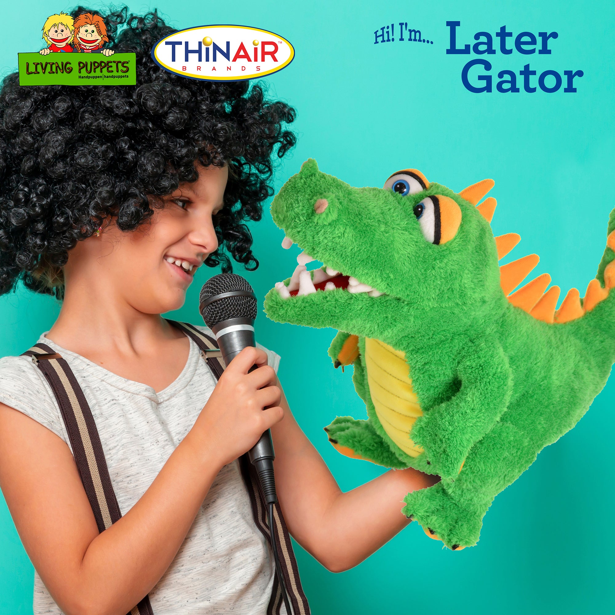 Living Puppets Later Gator - 17" Plush Green Alligator Hand Puppet - Image 3