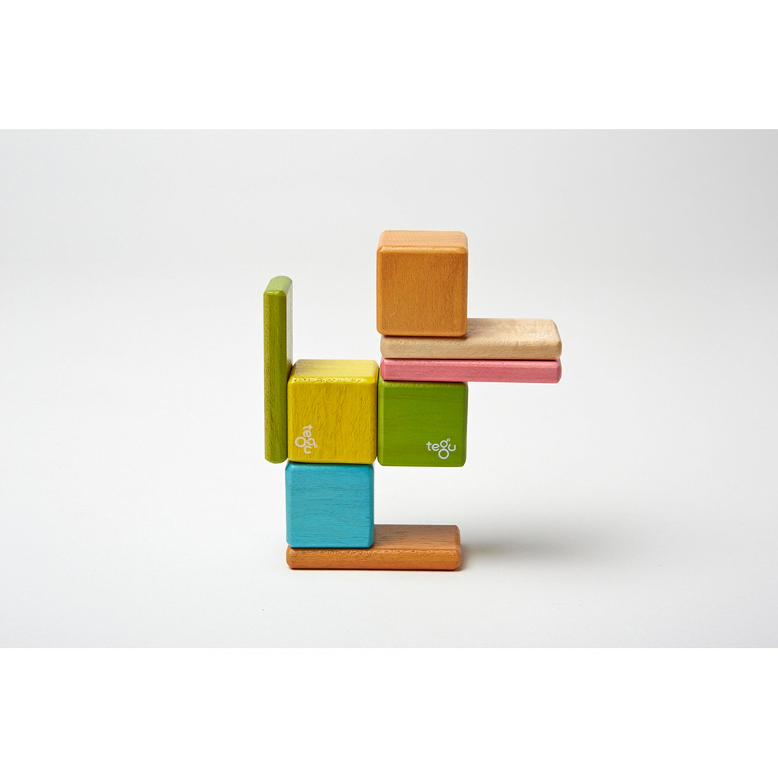 Tegu 8-Piece Magnetic Wooden Block Set - Pocket Pouch, Tints - Image 5