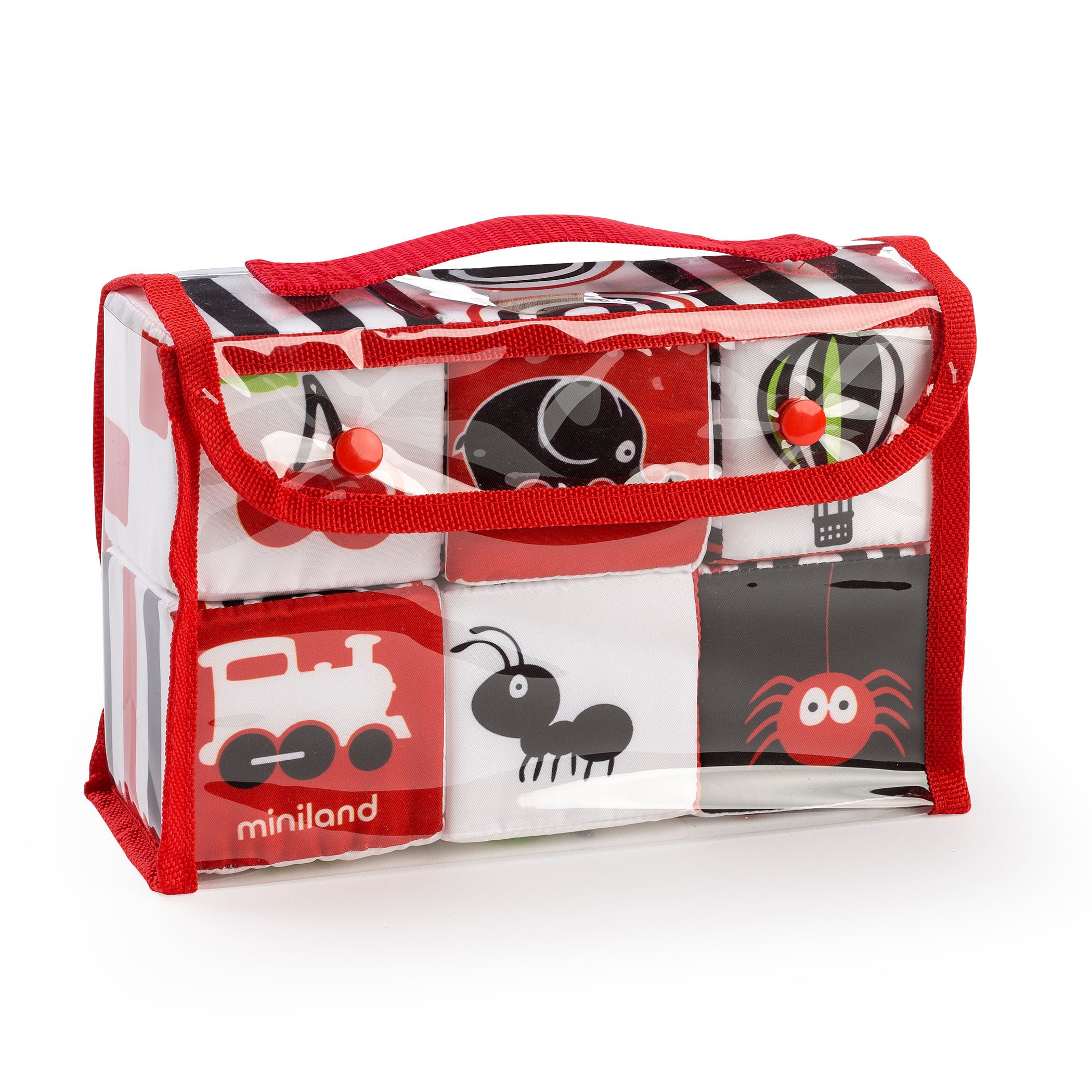 Miniland Educational First Senses - 6 Soft Pattern Cubes Set - Image 2