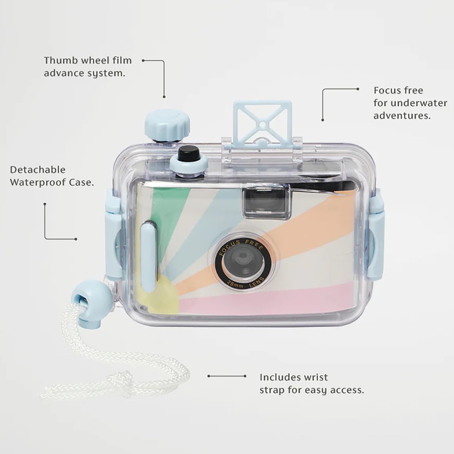 Sunnylife Pastel Gelato Retro Underwater Film Camera, Waterproof Design for Beach & Pool Fun - Image 2