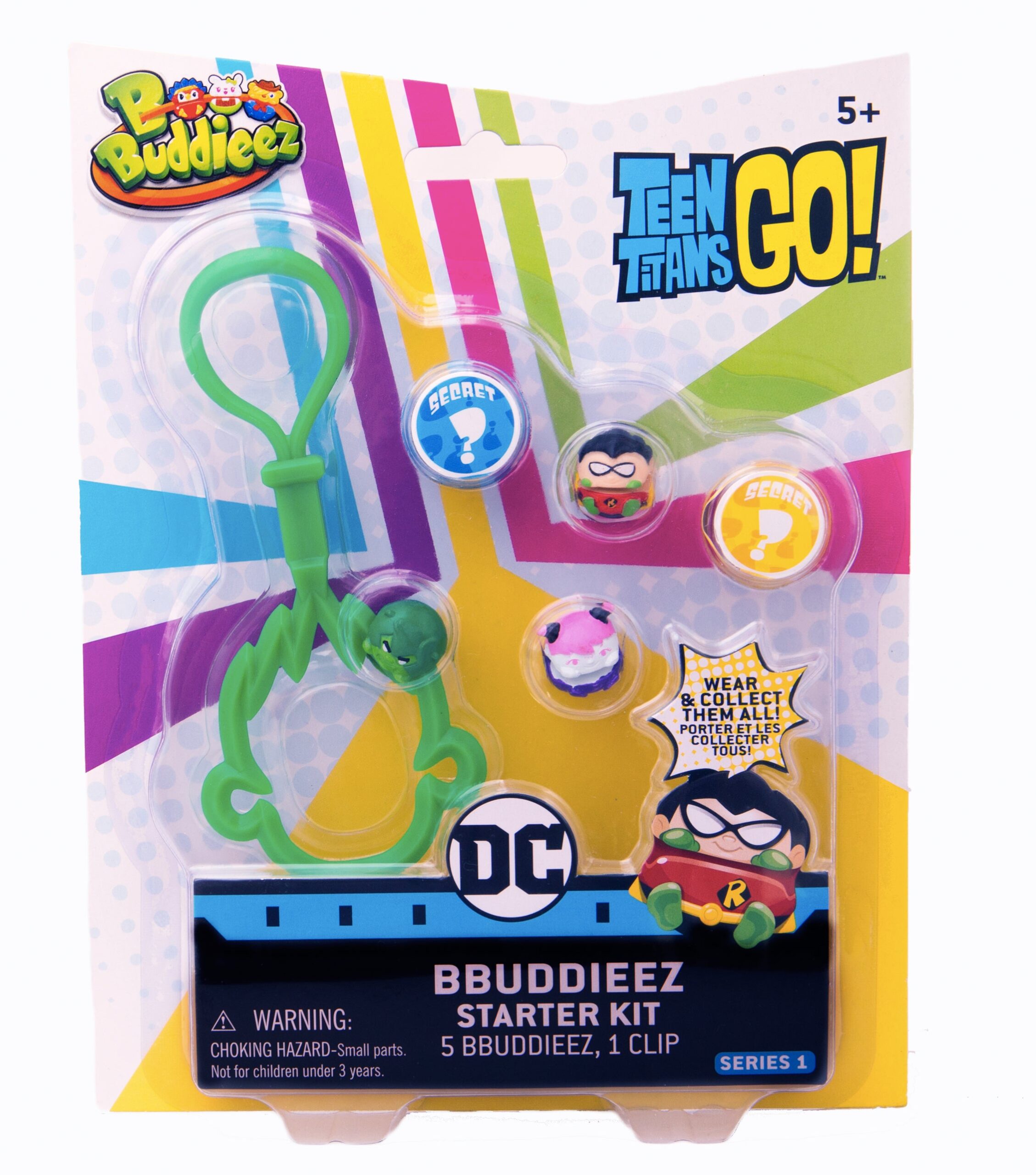 Bbuddieez DC Teen Titans Go! Collectible Band & Clips Set - 5 Characters - Image 2