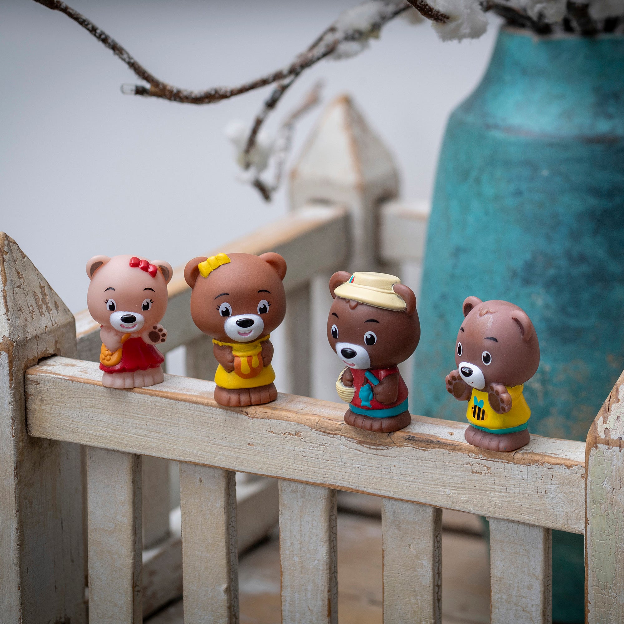 Timber Tots Plush Family Set: 4 Vibrant Bear Characters - Image 2