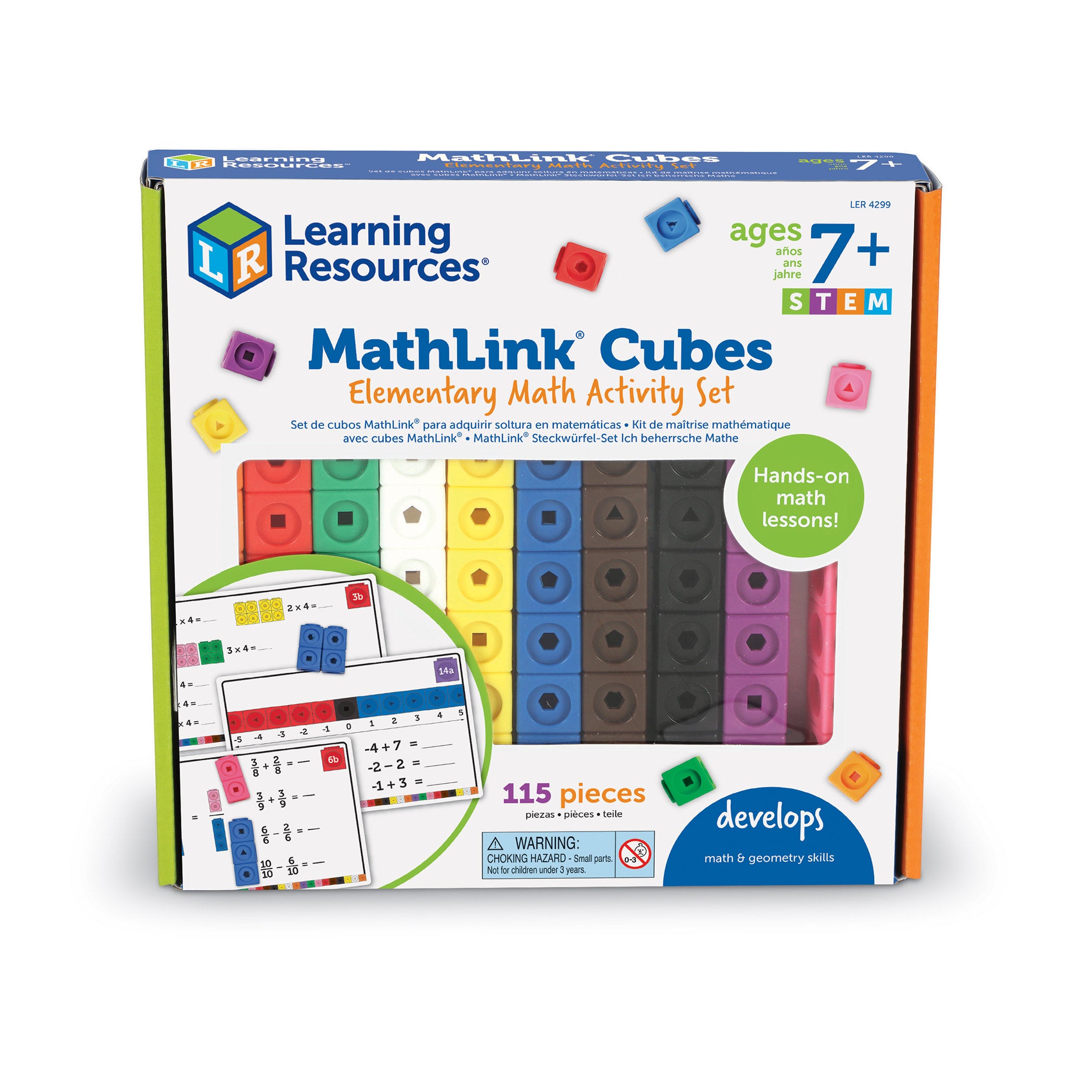 Learning Resources Mathlink Cubes - Early Math Activity Set - 115 Pieces - Image 2