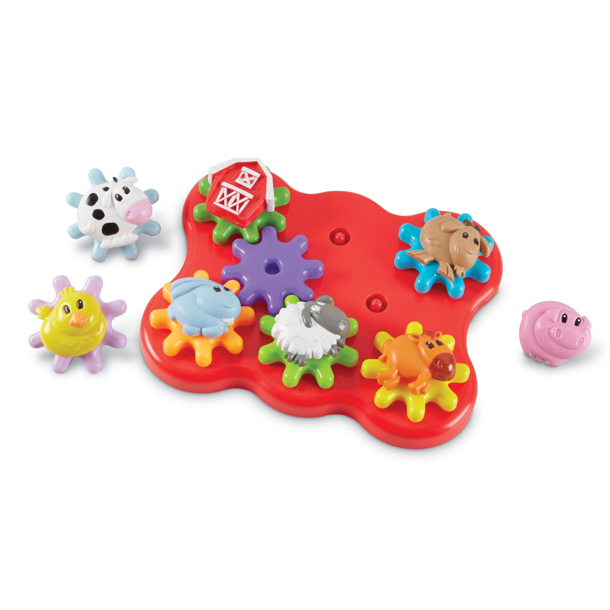 Learning Resources Build & Spin: Barnyard Friends - Interactive Gear Playset - Image 2