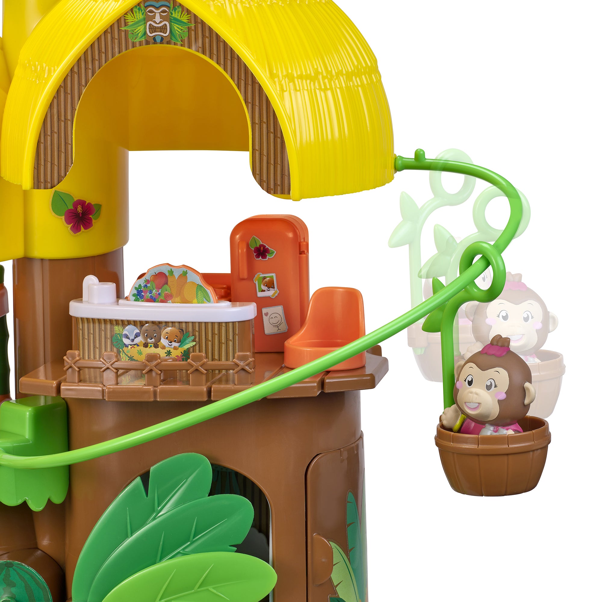 Timber Tots Tropical House Playset with Exclusive Monkey Character - Image 2