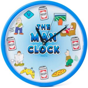 Big Mouth Toys Man Clock - Humorous Hourly Sound Alerts