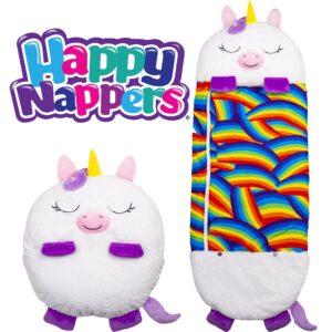 Happy Nappers White Unicorn 66 inch Plush Sleeping Bag - Large