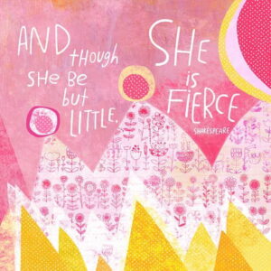 Oopsy Daisy's She Is Fierce Canvas Wall Art, 18x18