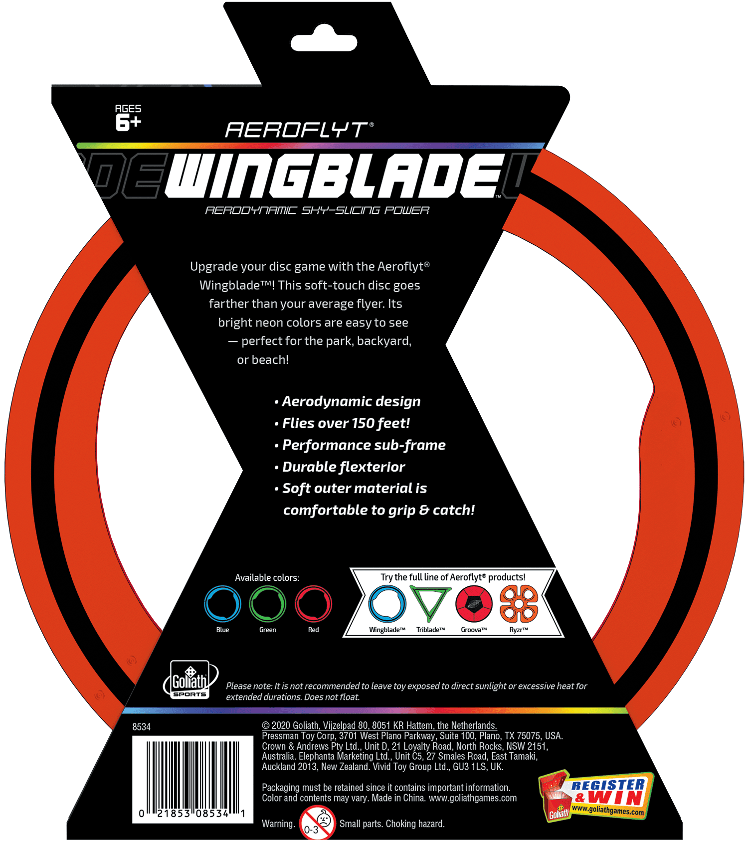 Goliath Sports Aeroflyt Wingblade Red - High-Flying Disc Fun!