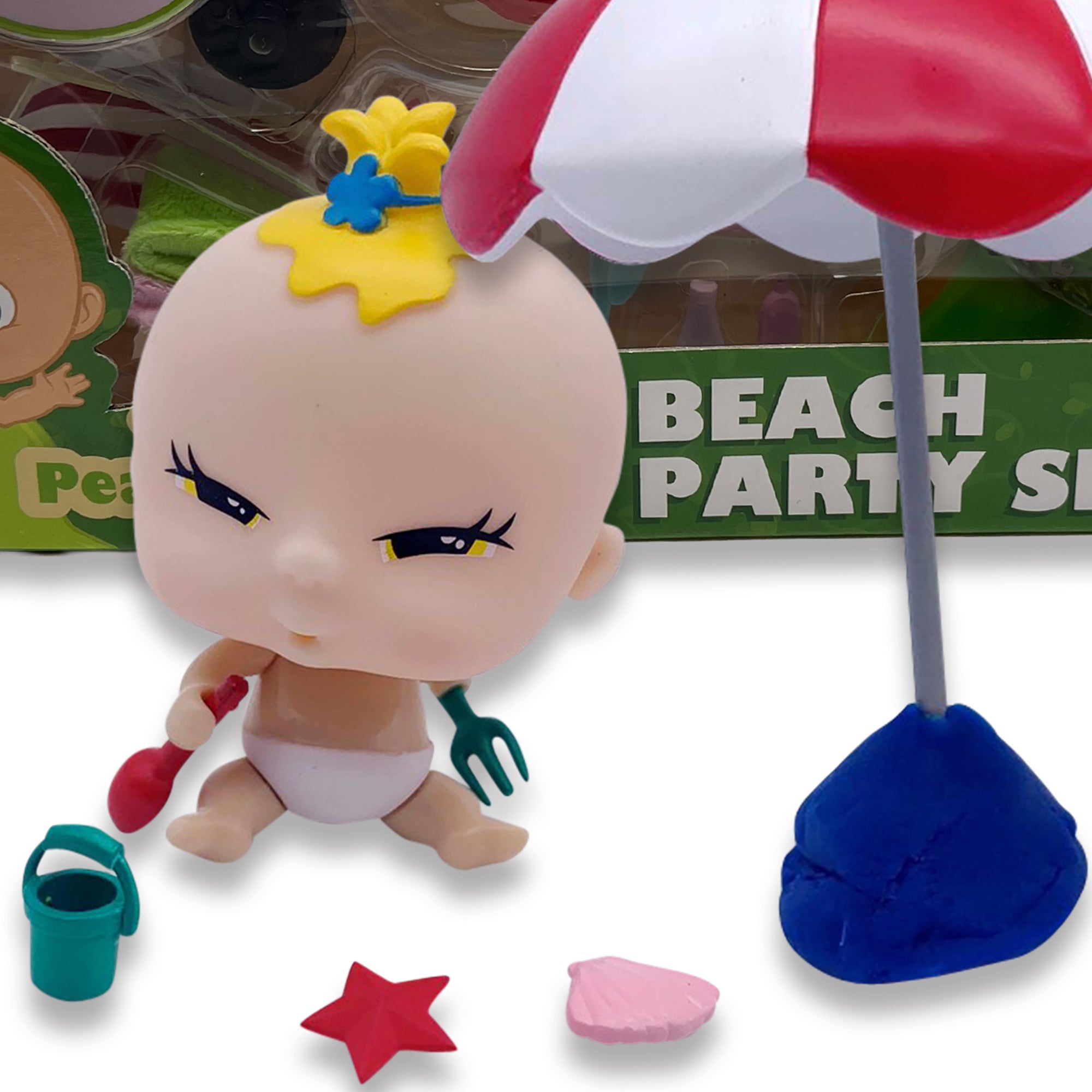 Pea Pod Babies Beach Party Set ?C 26pc Mini Doll Extravaganza - Image 4