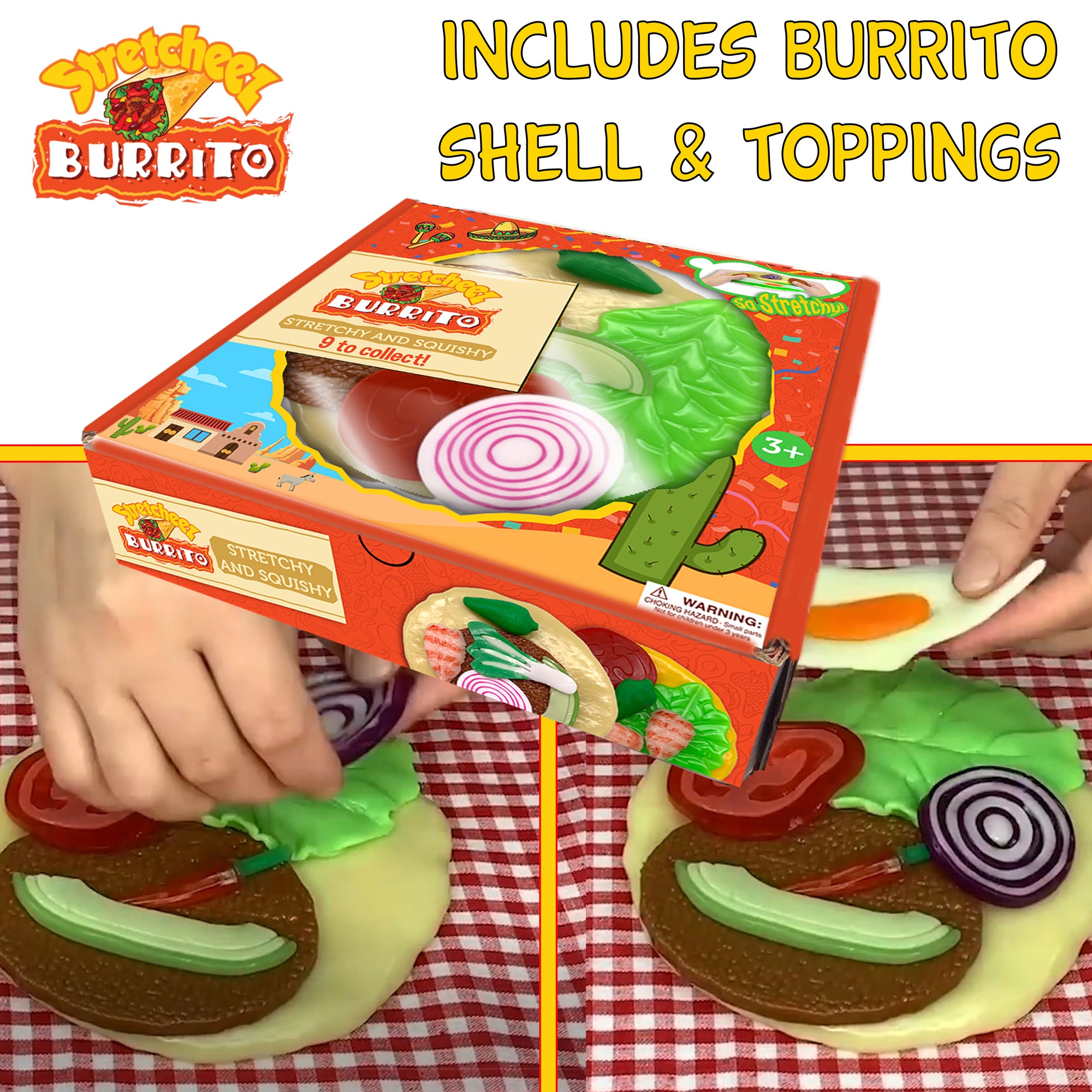 Stretcheez Surprise Burrito 2-Pack ?C Stretchy Play Food Set - Image 2