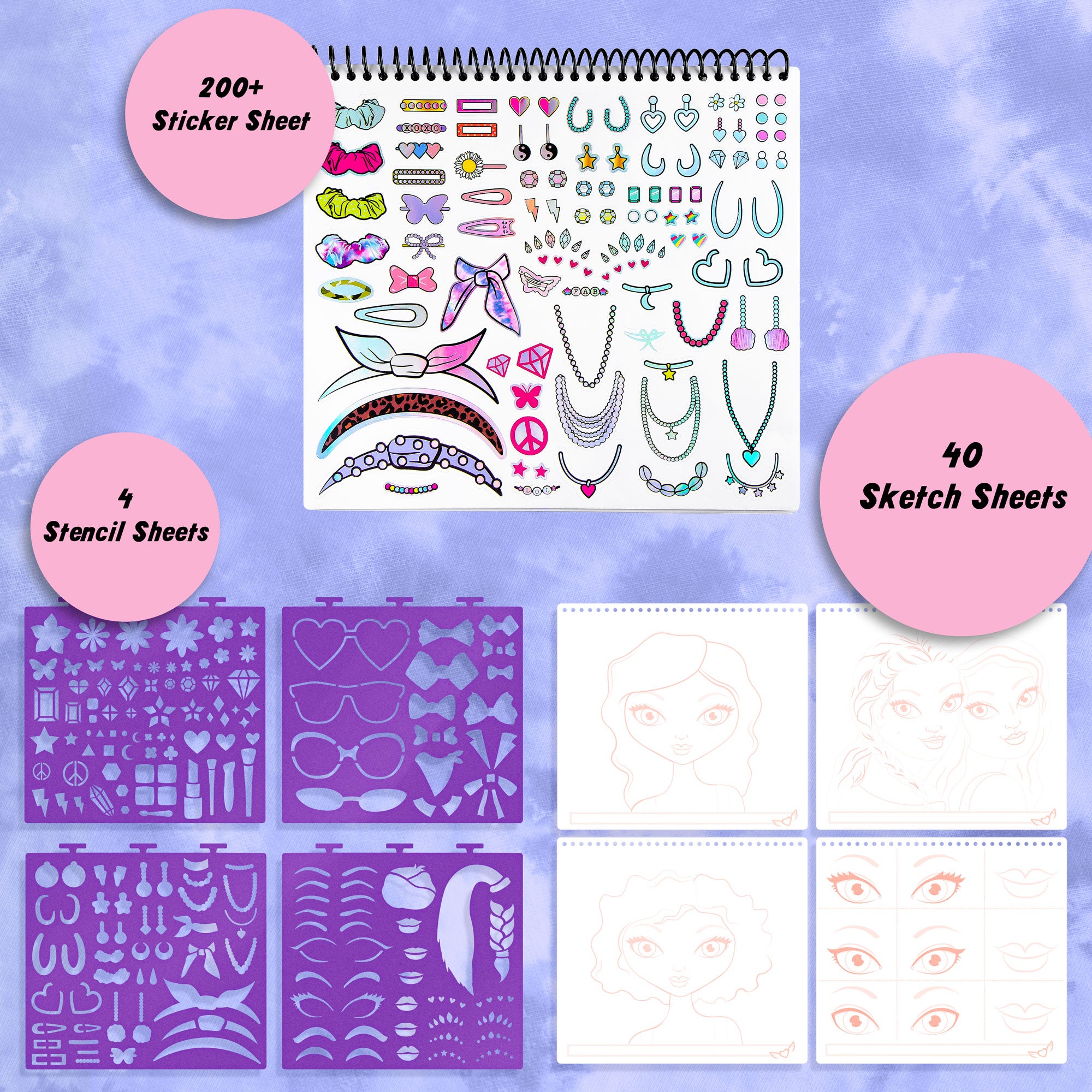 Fashion Design Sketch Portfolio Set - Beauty Guru Makeup Artist Kit - Image 2