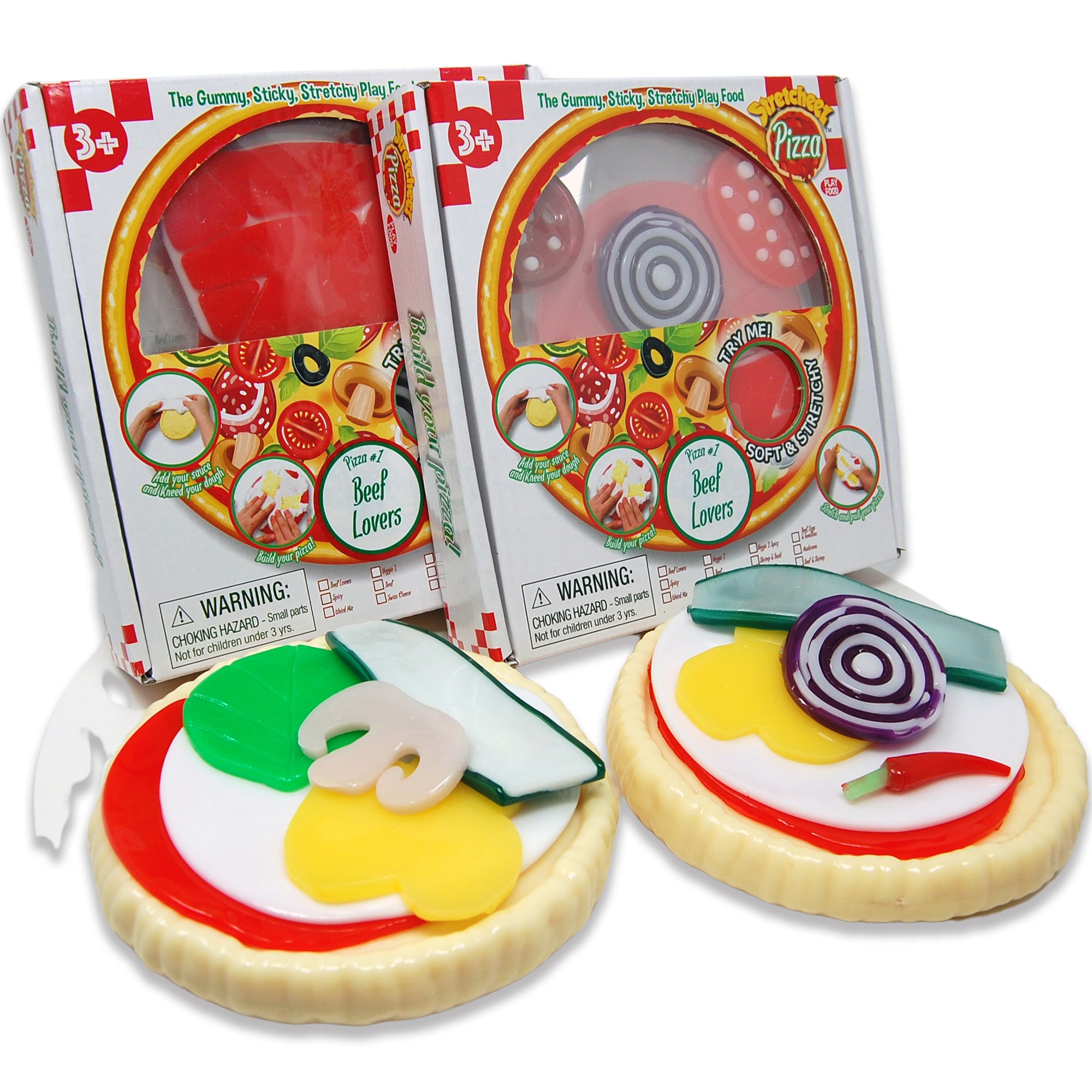 Stretcheez Pizza 2pk ?C Collectible Squishy Toy Food for Kids 3+
