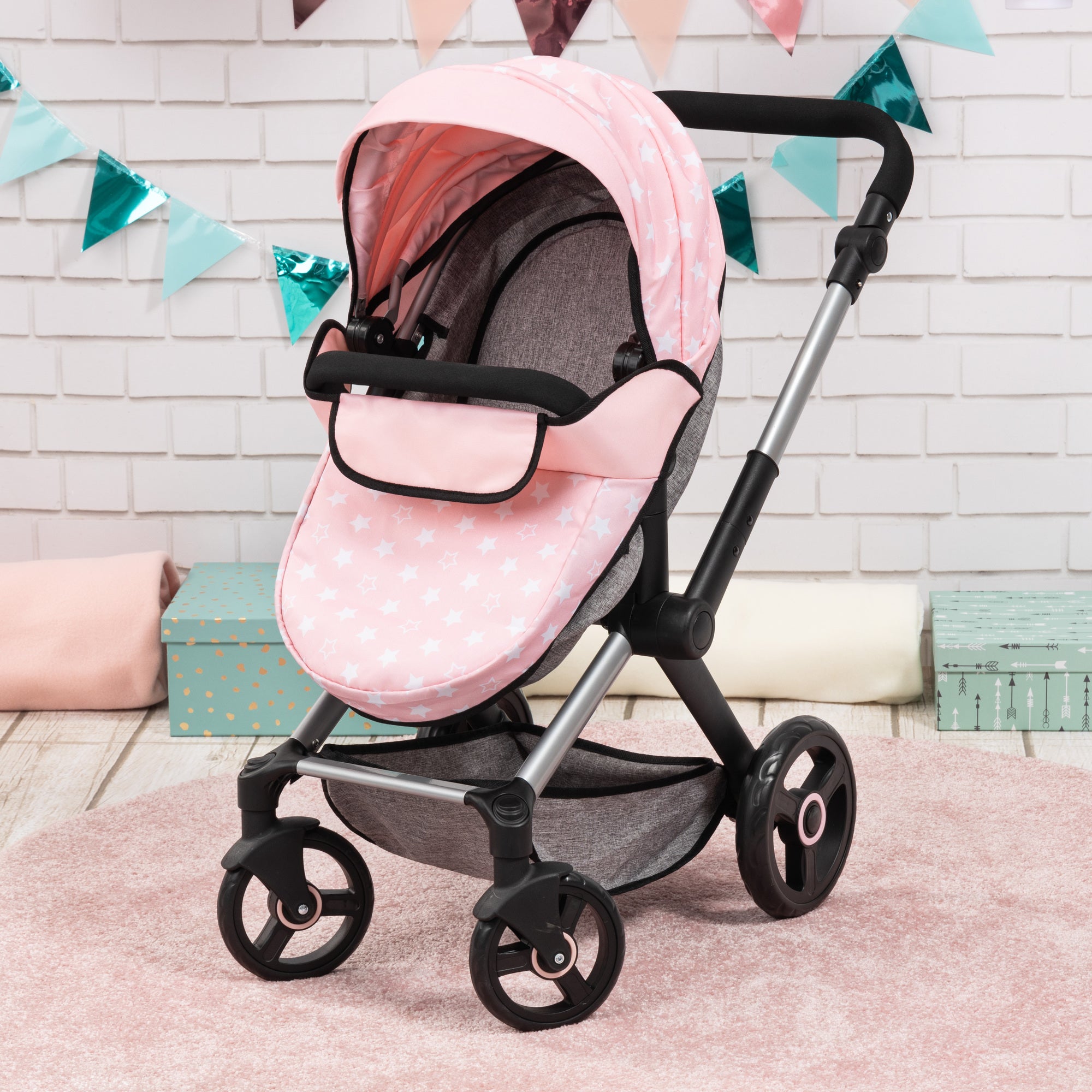Bayer Design Doll Pram Xeo, Convertible Pushchair & Stroller, Multi-Color Choices - Image 3