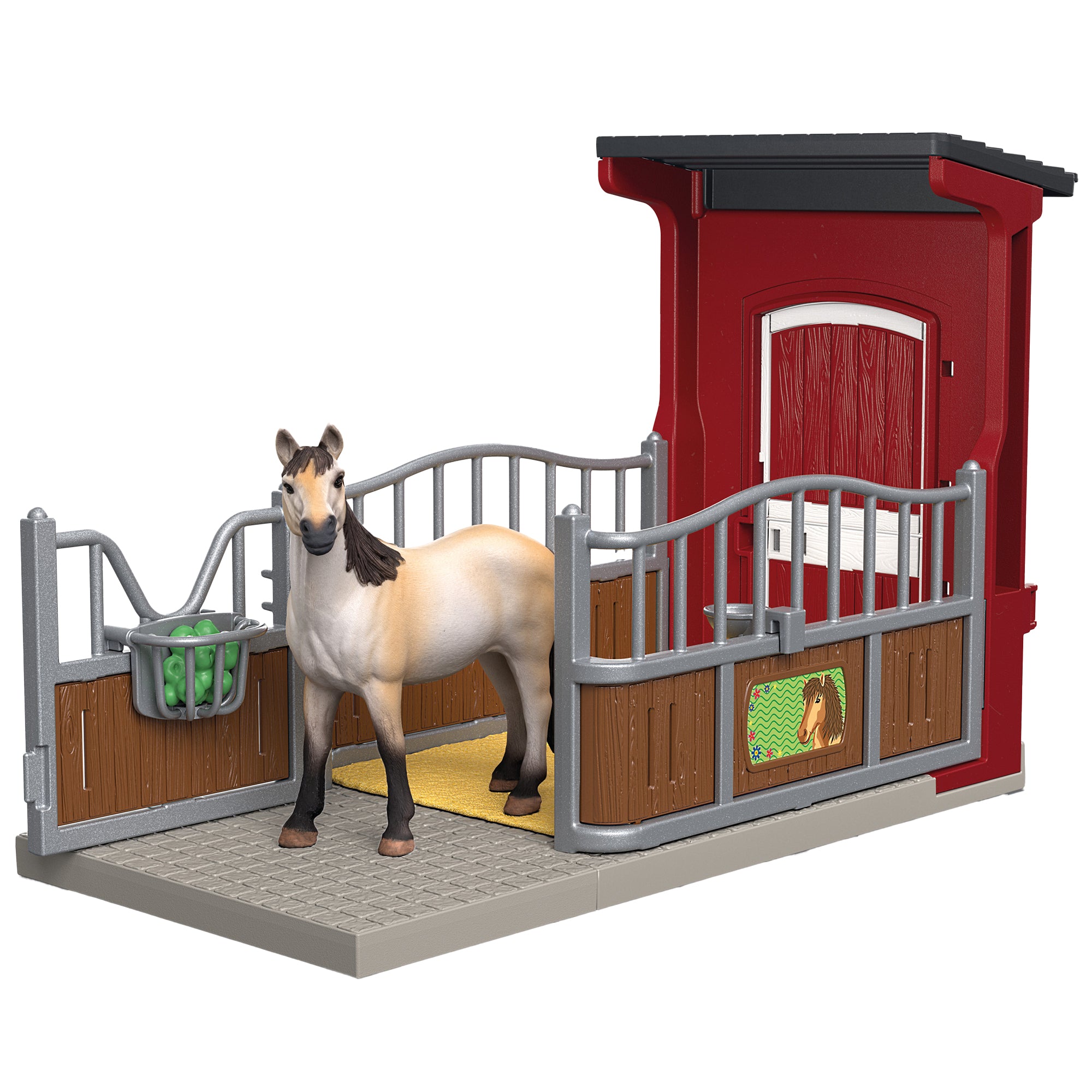 Schleich Farm World Ponybox & Mustang Mare - 4pc Playset
