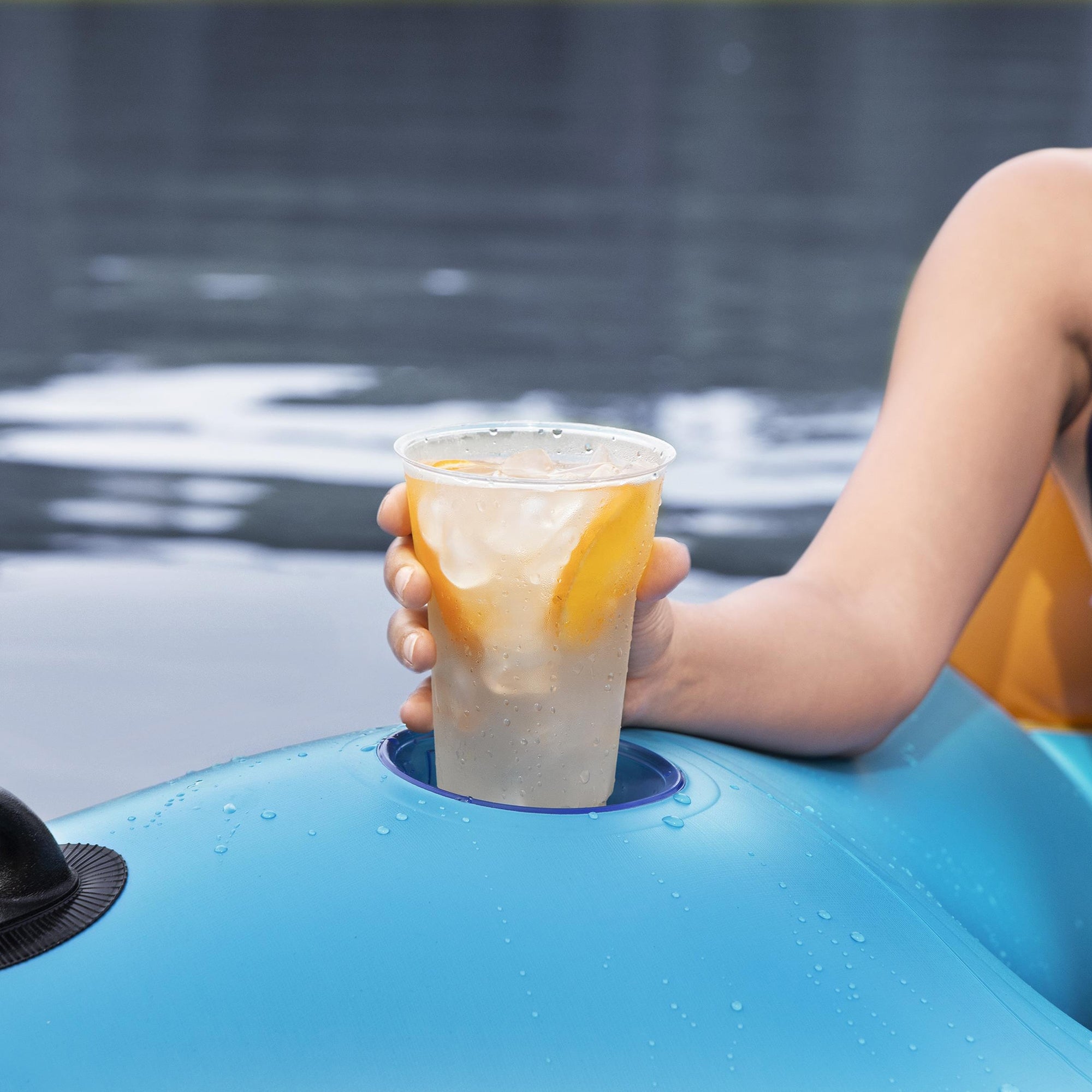 Hydro Force Day Drifter Island - 5 Person XL Water Float with Mesh Seats and Cup Holders - Image 5