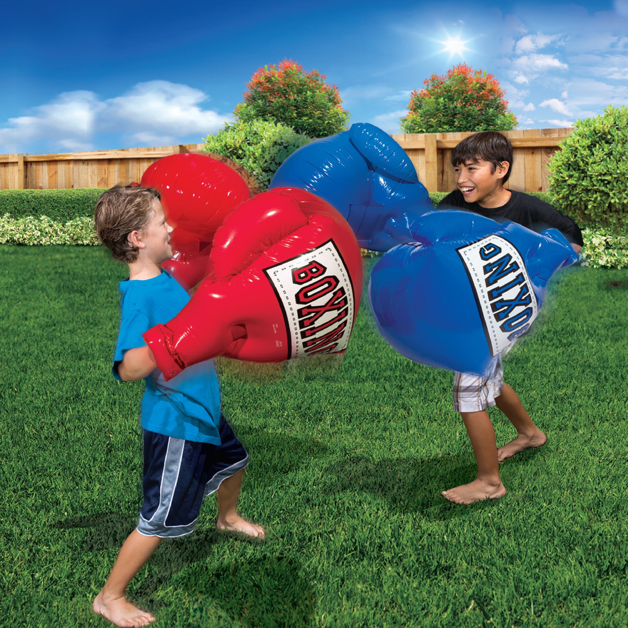 Banzai Kids Mega-Sized Inflatable Boxing Gloves, Red/Blue Assortment - Image 4