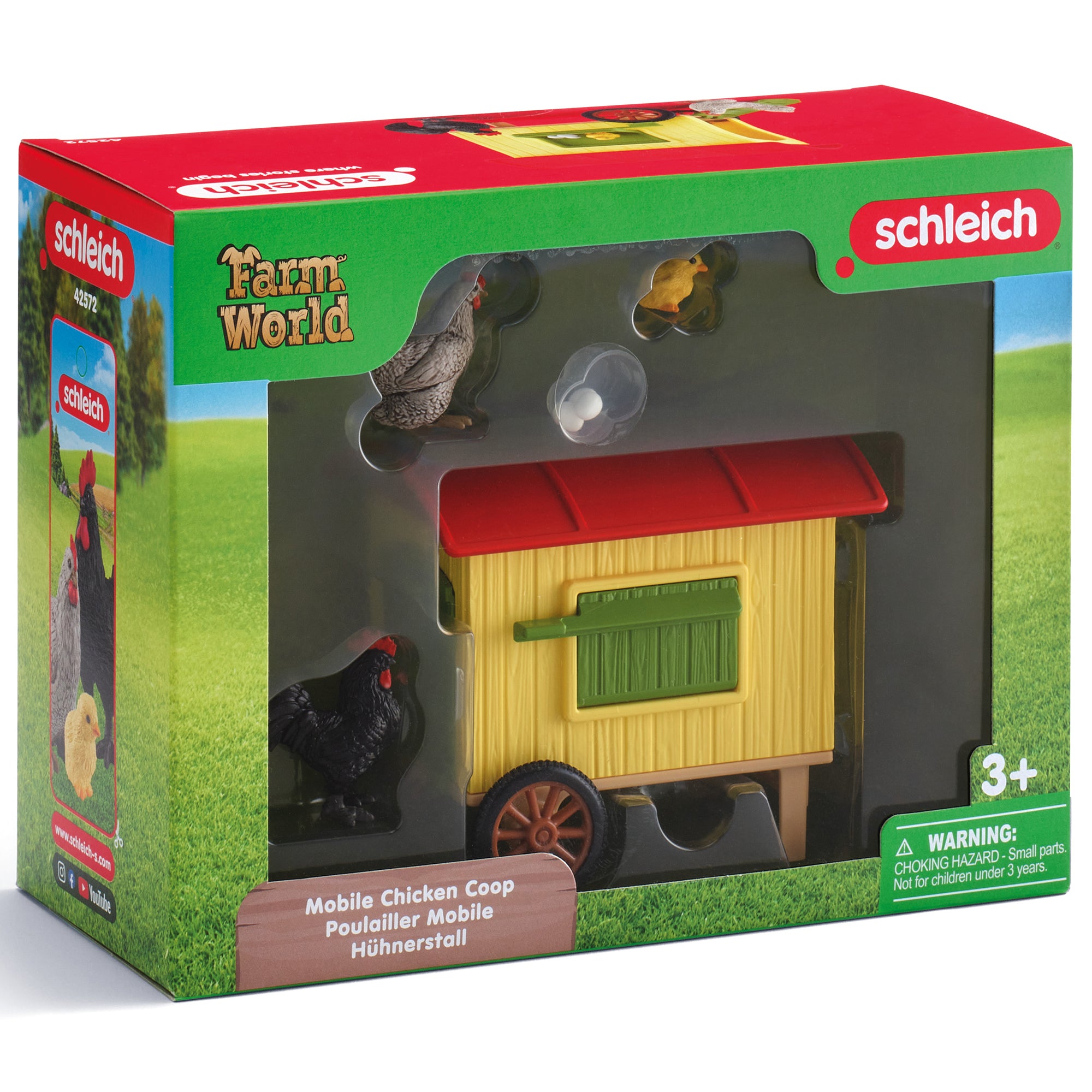 Schleich Farm World Mobile Chicken Coop 6pc Toy Playset - Image 3