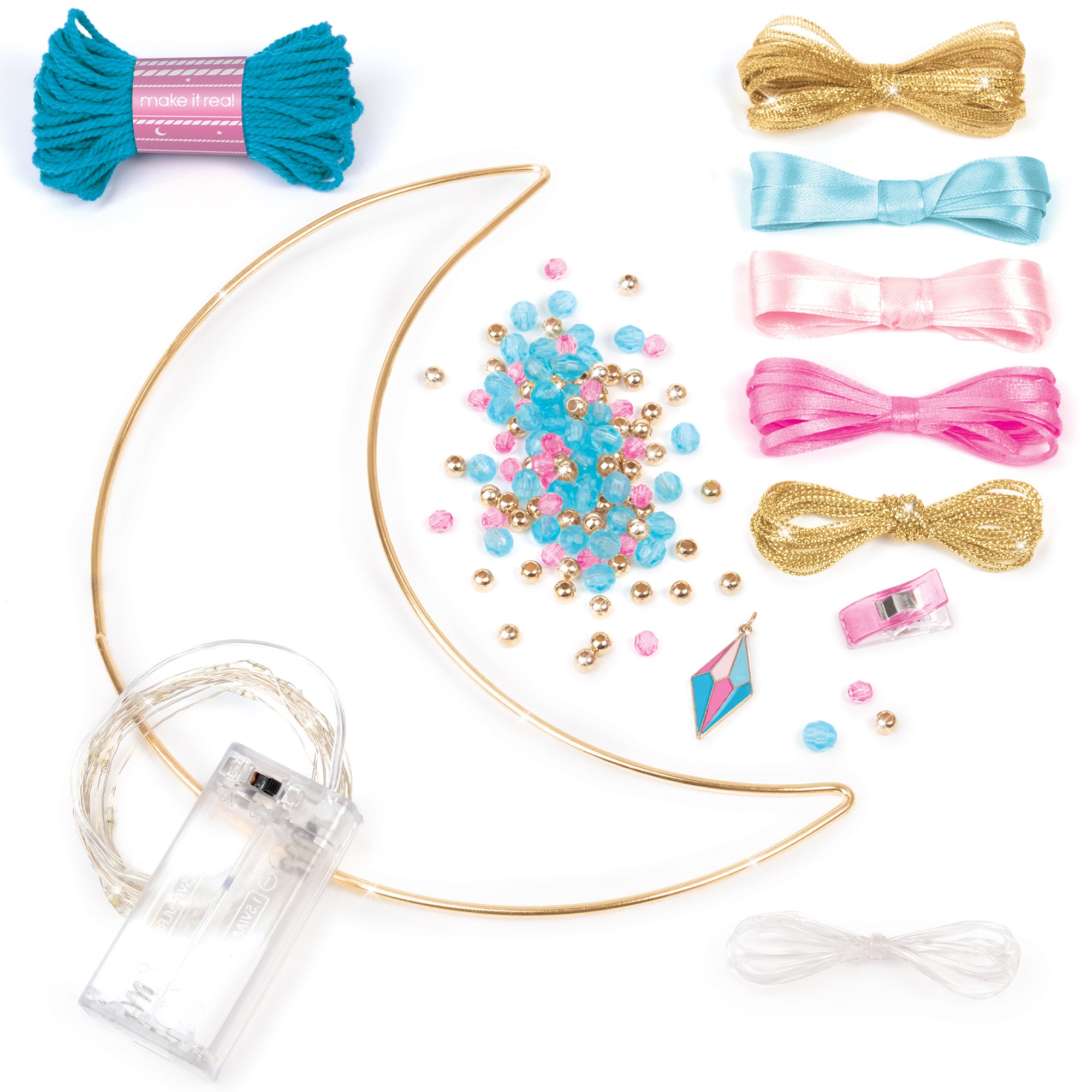 Make It Real Lunar Dream Catcher DIY Kit - Purple Moonlight Craft Set - Image 2