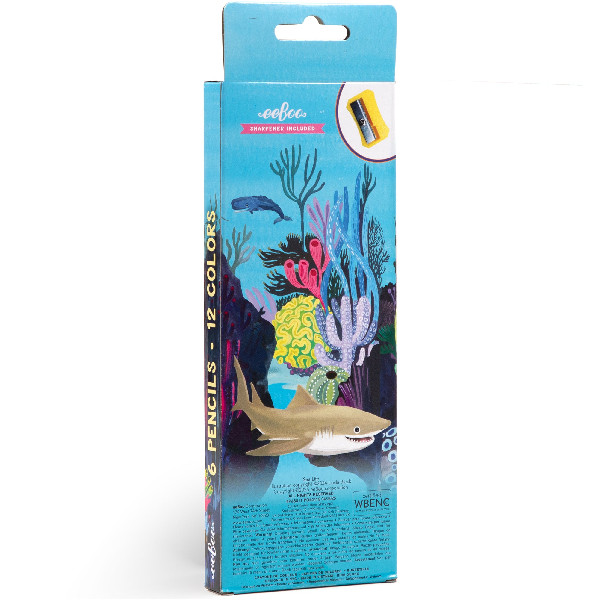 eeBoo Sea Life Double-Sided Jumbo Colored Pencils - 6pc Set - Image 3