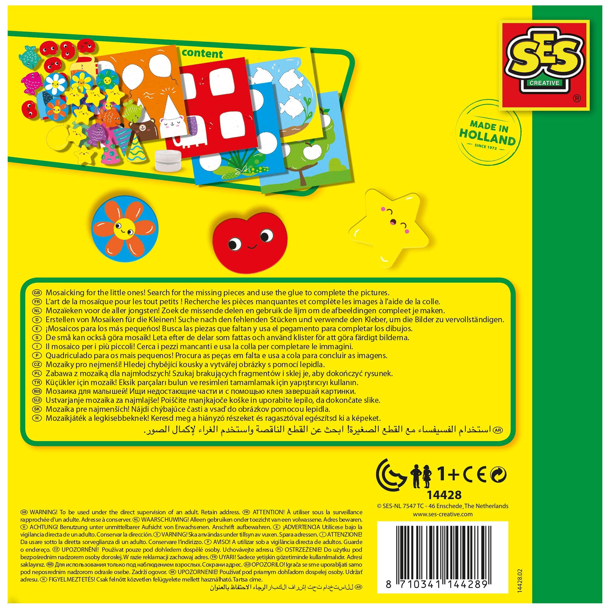 SES Creative My First Sticking Shapes Mosaic Art Activity Kit for Toddlers - Image 2