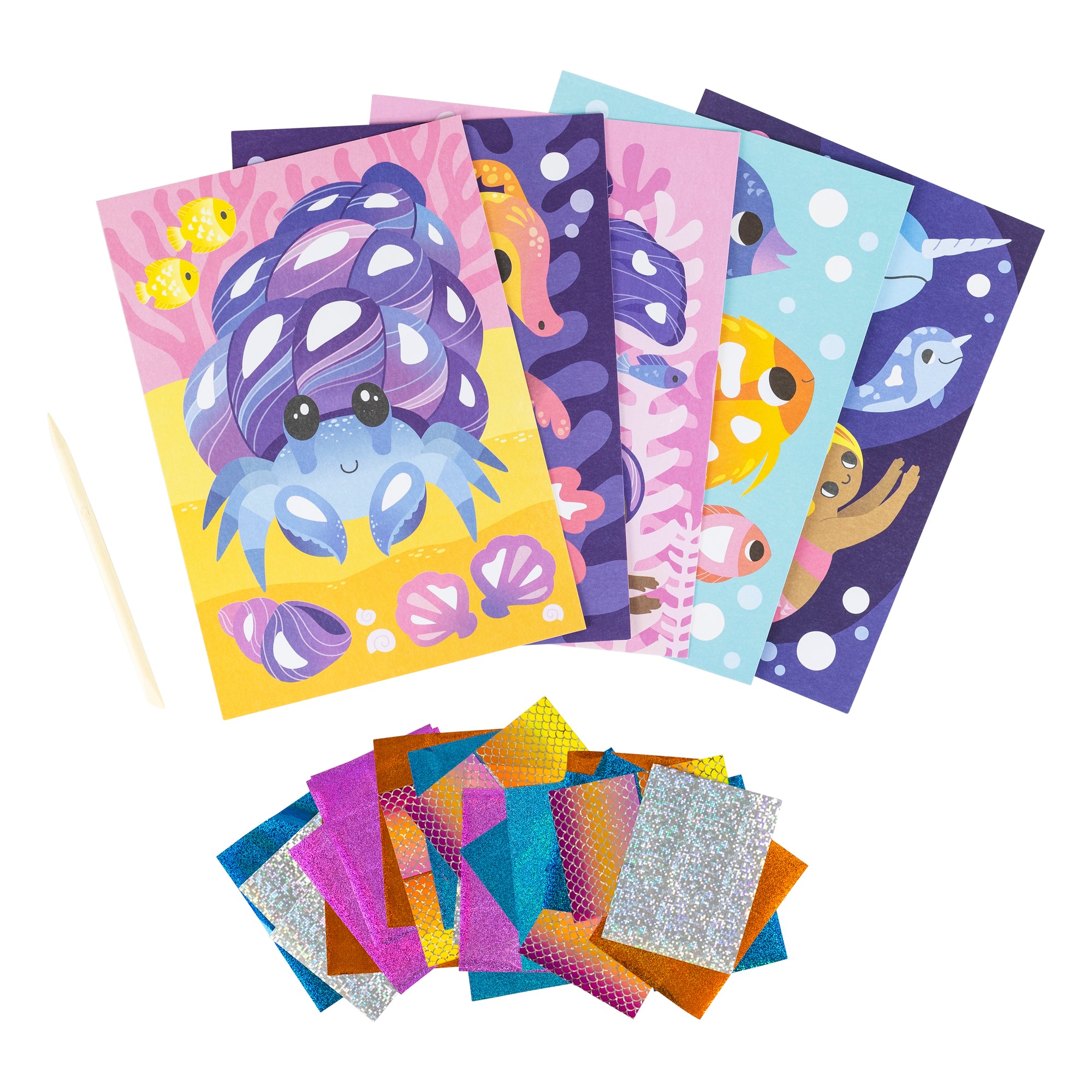Tiger Tribe Foil Art Ocean Magic - Creative Set for Kids - Image 5