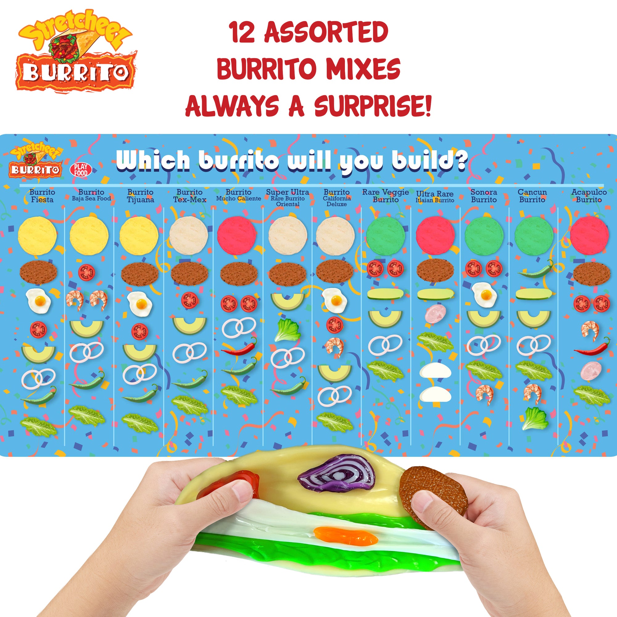 Stretcheez Surprise Burrito 2-Pack ?C Stretchy Play Food Set - Image 3
