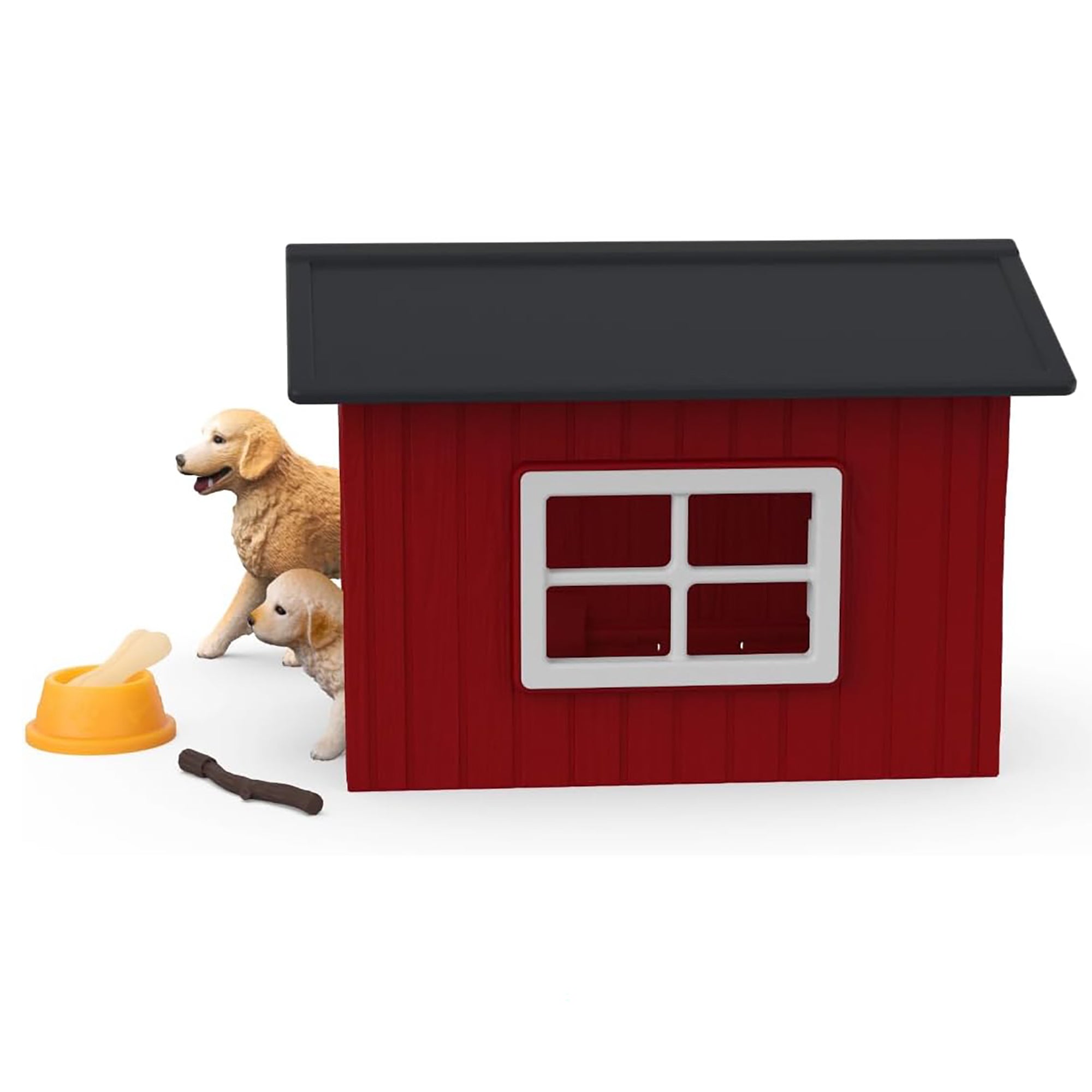 Schleich Farm World Dog Kennel - Golden Retriever Family Playset - Image 5