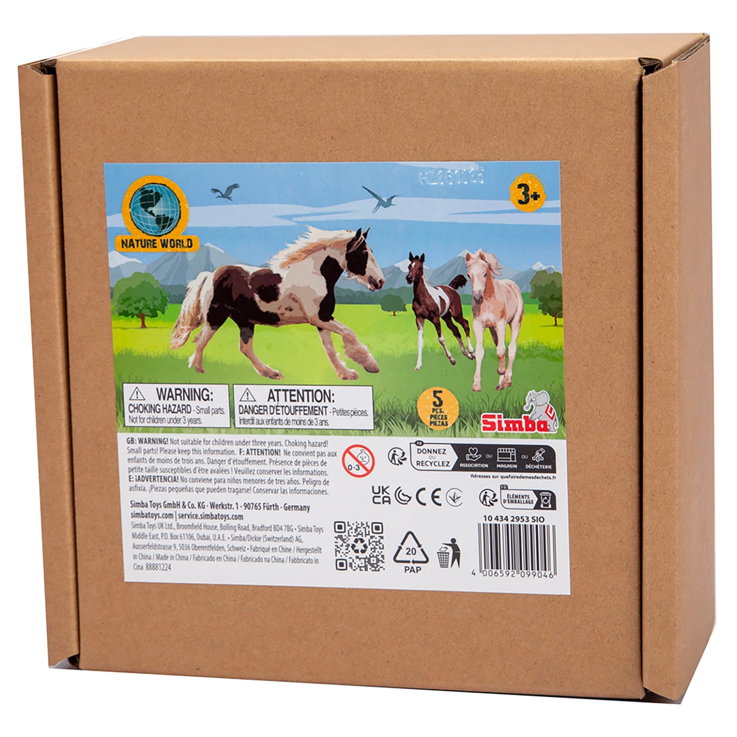 Simba Toys Foals Set 5 Horse Figurines - Realistic Collectible Toy Animals for Kids 3+ - Image 2