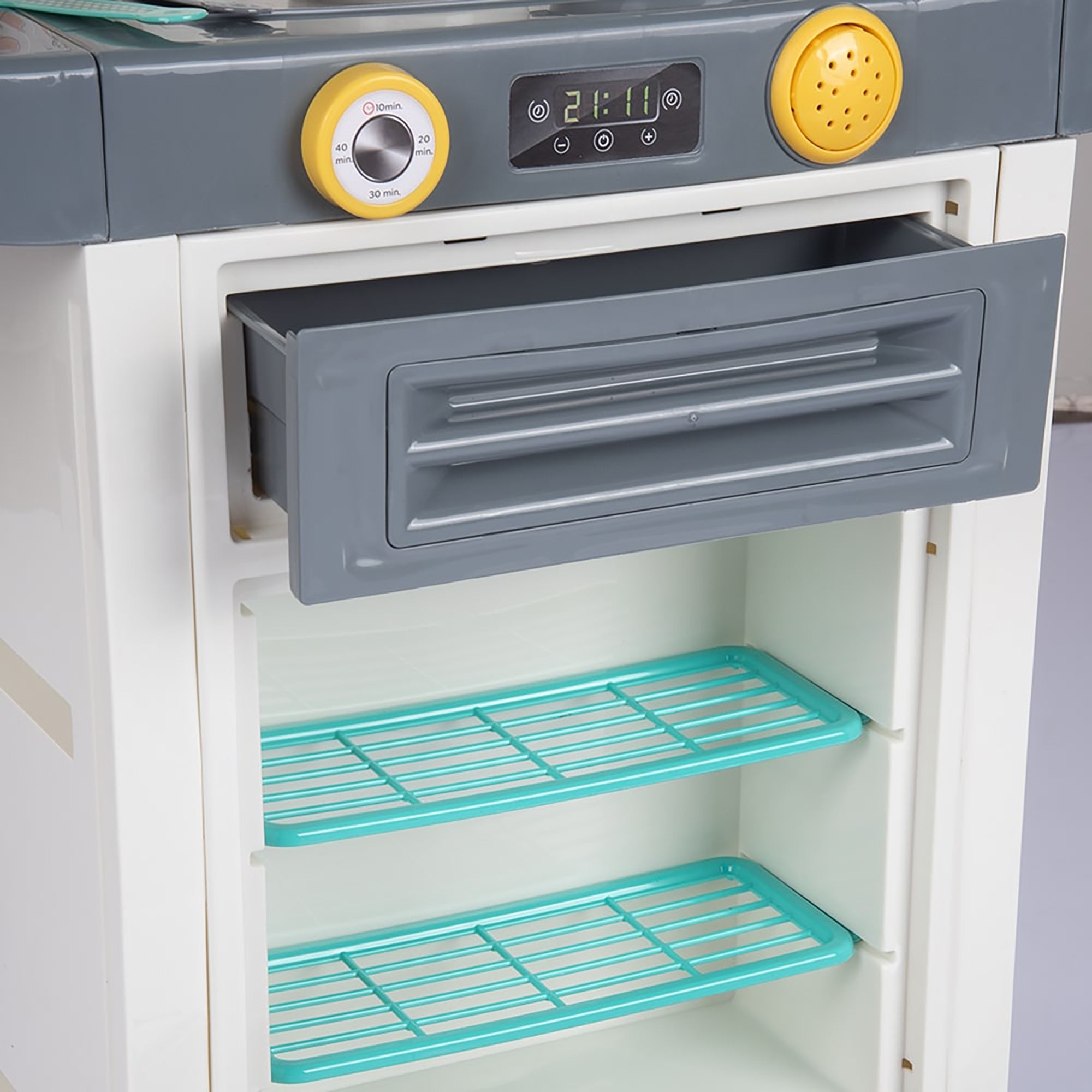 Dolu 20-Piece Toy Kitchen Playset - Green-Yellow-Gray - Image 5