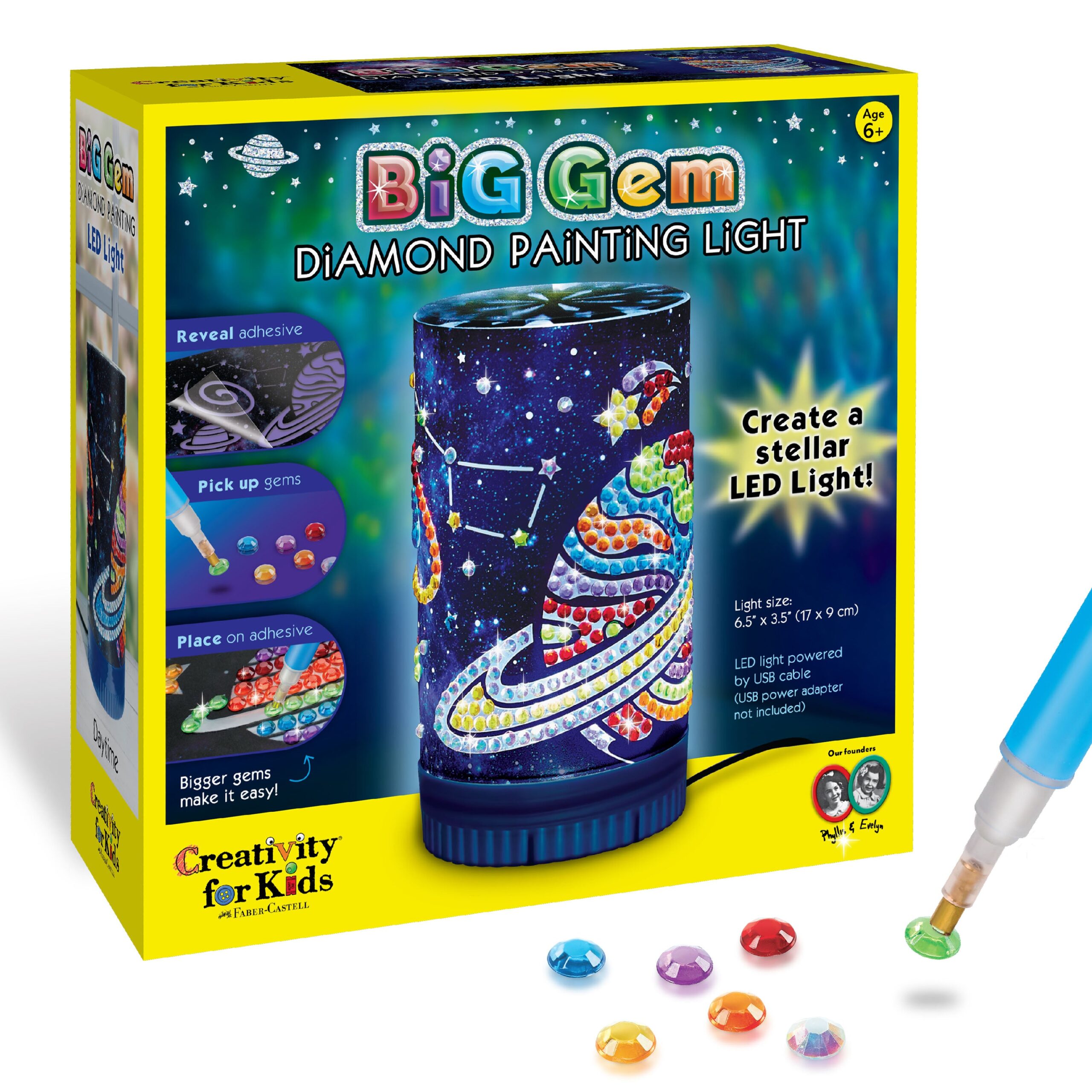 Creativity for Kids Big Gem Diamond Painting Night Light Kit - Image 2