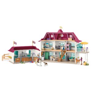 Schleich Horse Club Lakeside Country House & Stable - 192pc Doll House Adventure Playset