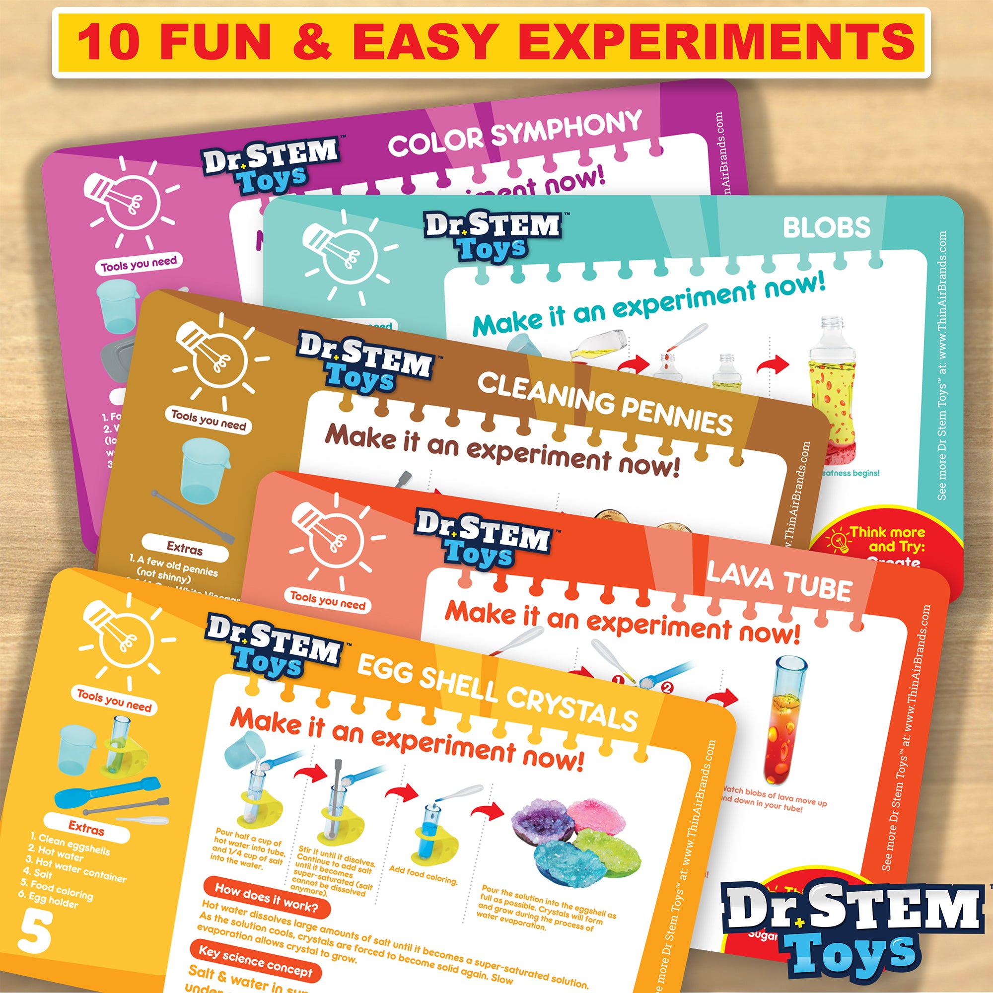 Dr. STEM Chemistry Adventure Set - 10 Experiment Kit for Kids Age 5+ - Image 3