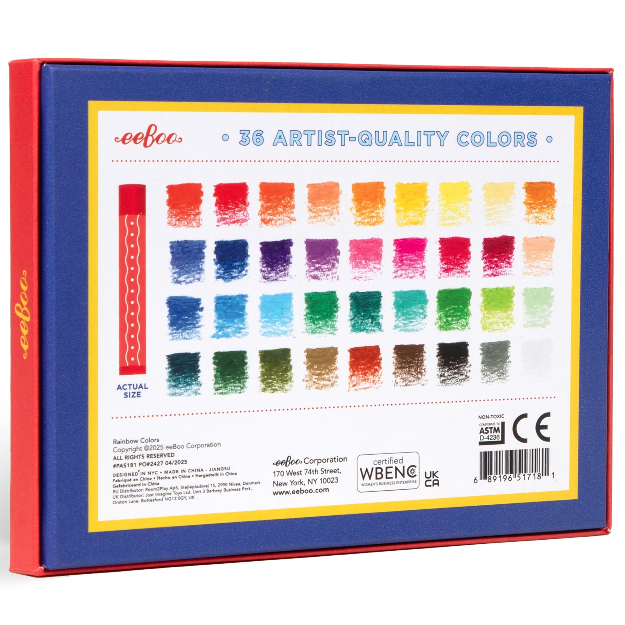 eeBoo Artist Collection Vibrant Oil Pastels Set - Rainbow 36 Colors - Image 2