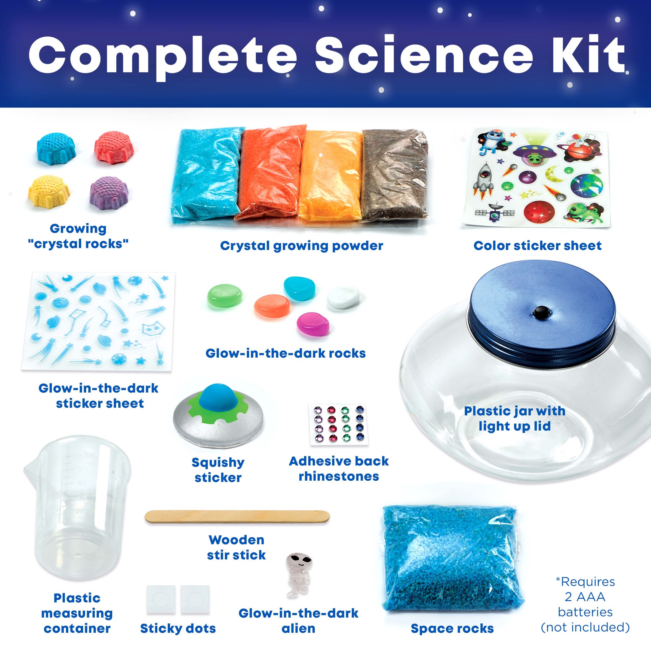 Creativity for Kids Crystal Space Terrarium - Glow-in-the-Dark Science Kit - Image 3