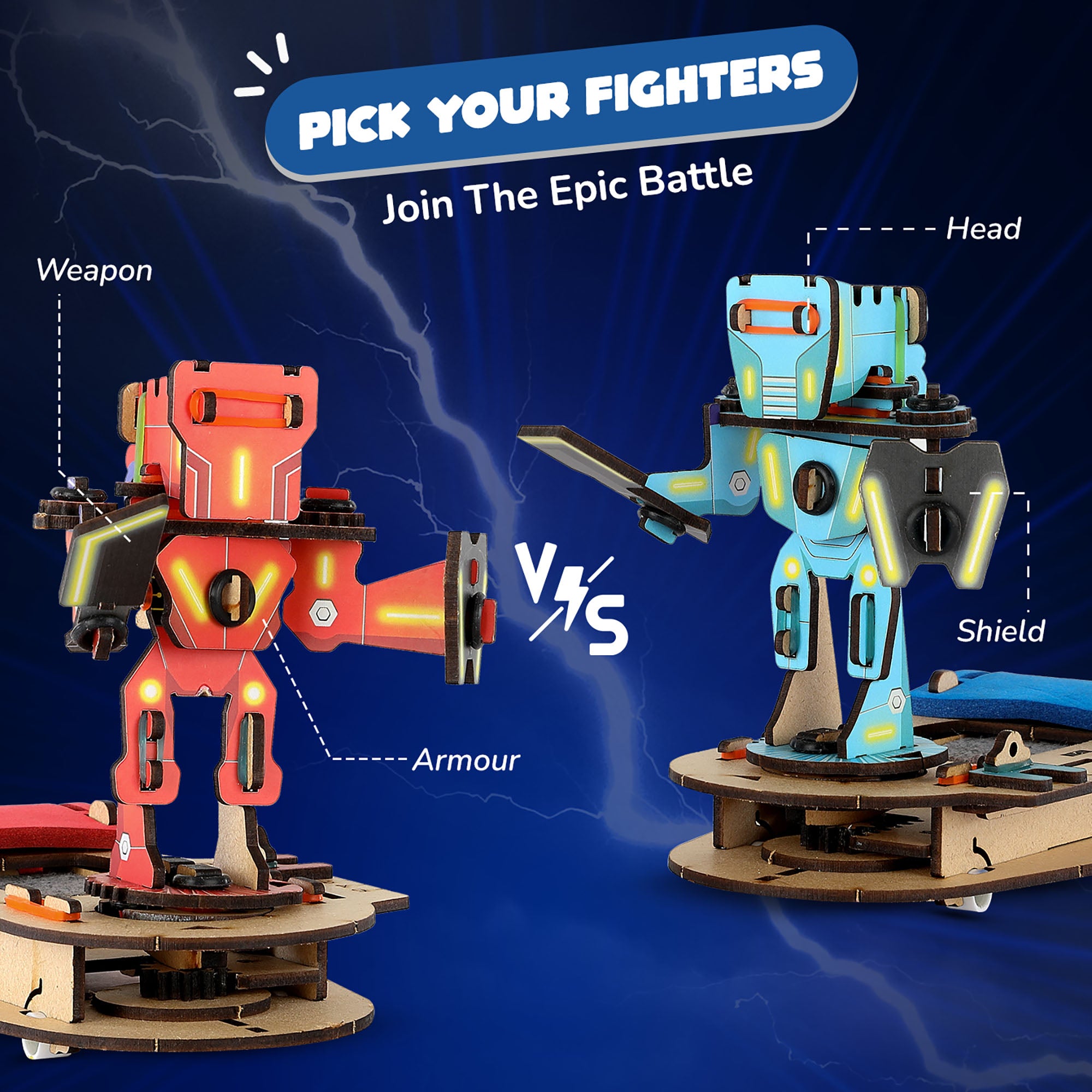 Smartivity Steam Warriors - Clash of Cyborgs - DIY Battle Game