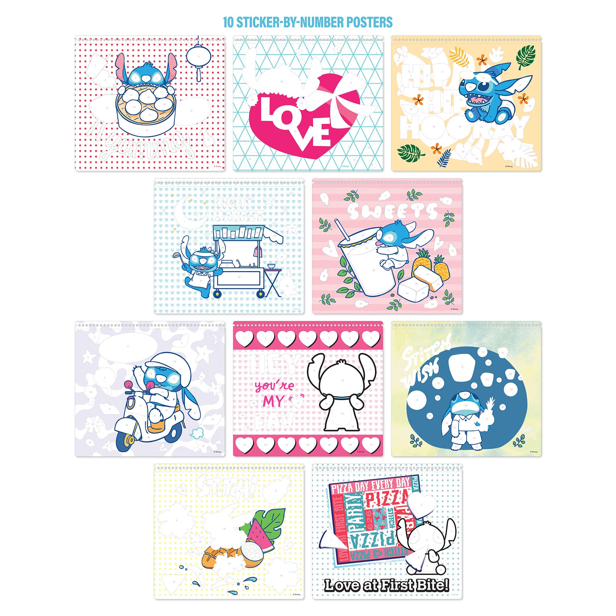 Disney Stitch Sticker By Number Portfolio Set - Creative Kids Crafts Kit - Image 2