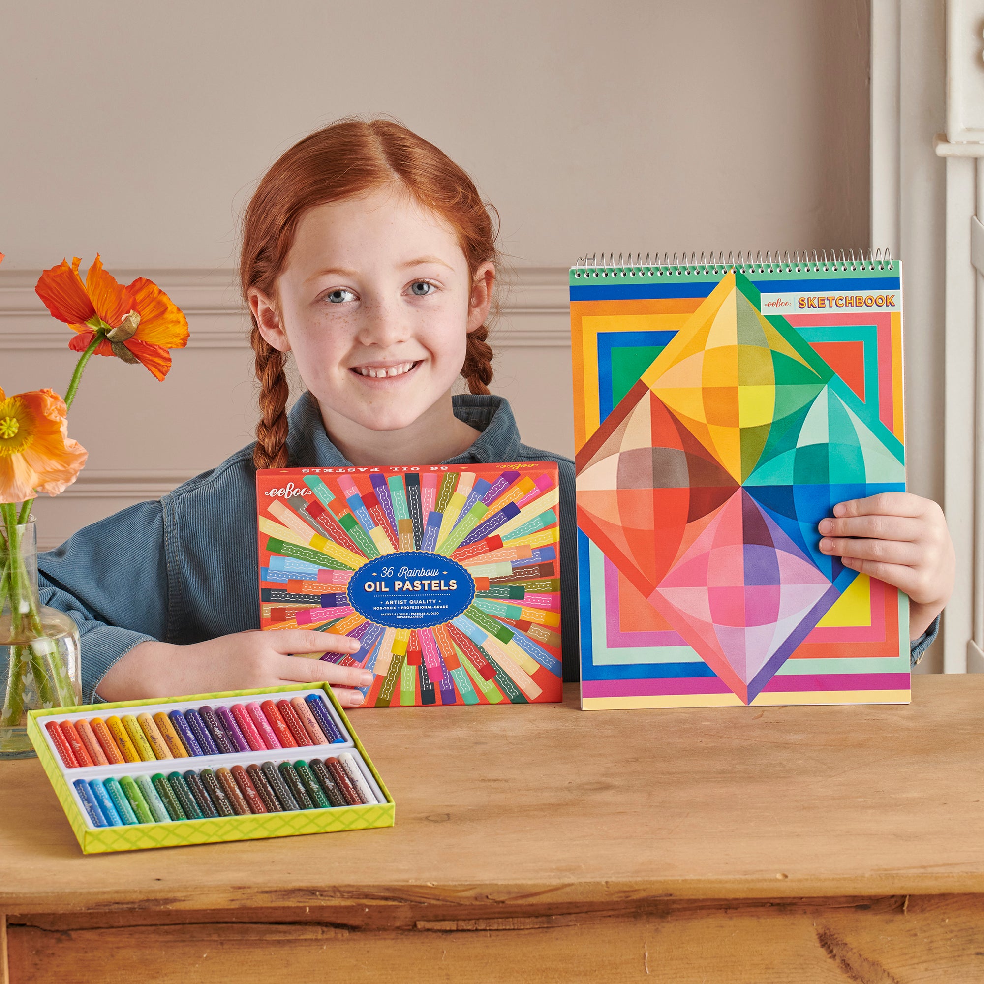 eeBoo Artist Collection Vibrant Oil Pastels Set - Rainbow 36 Colors - Image 4