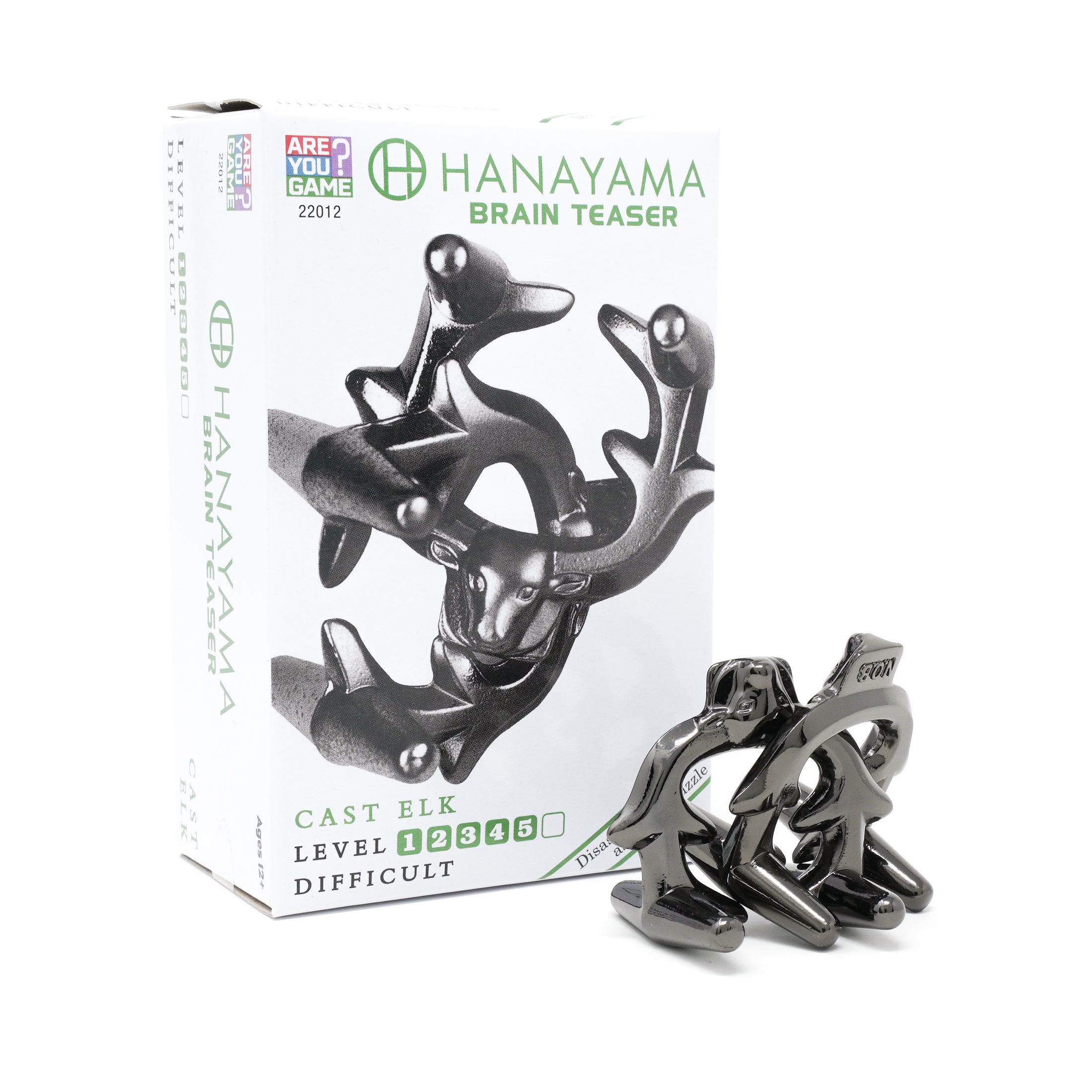 Hanayama Level 5 Cast Metal Brain Teaser Puzzle - Elk - Image 3