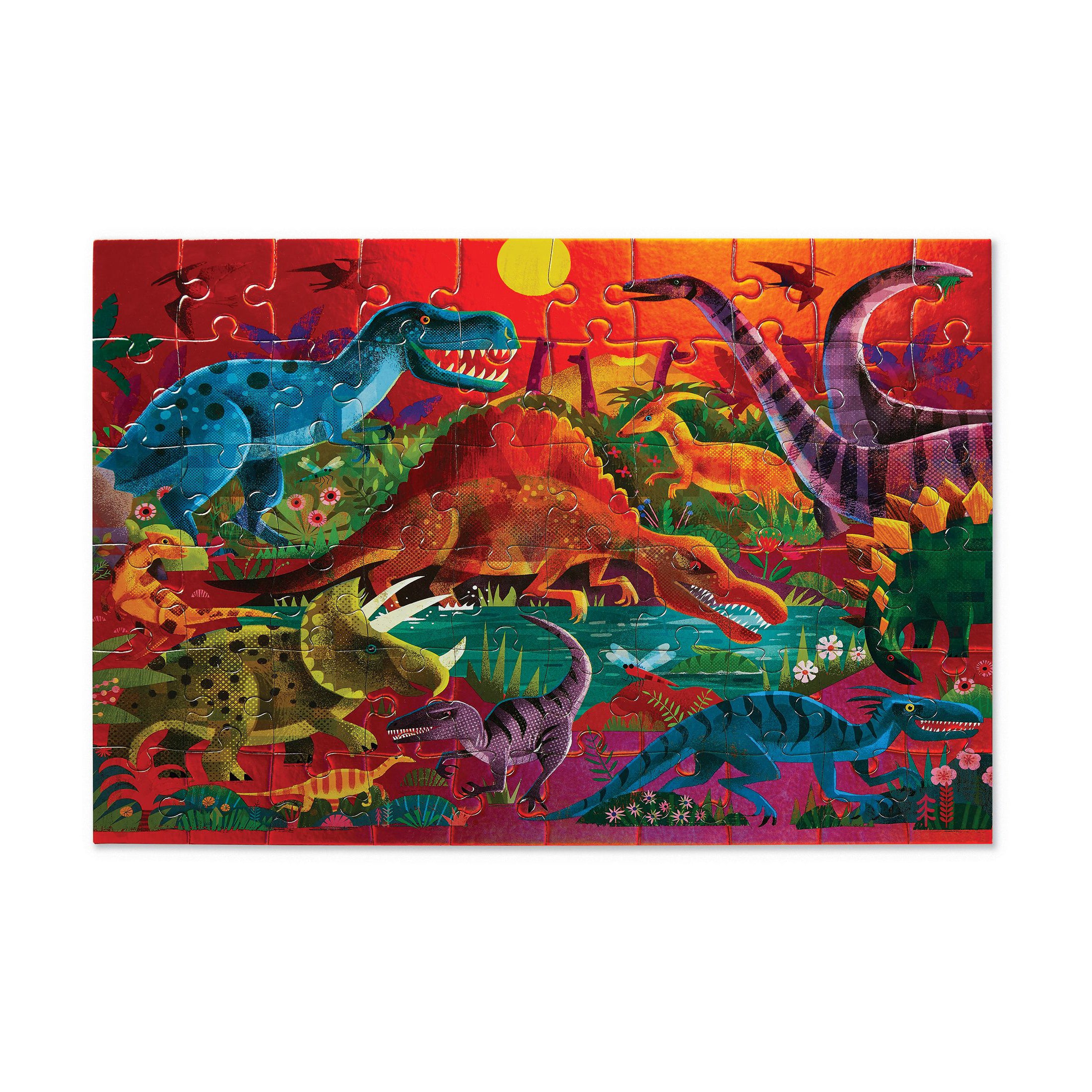 Crocodile Creek Dazzling Dinosaurs Holographic Jigsaw Puzzle - 60 pc - Image 2