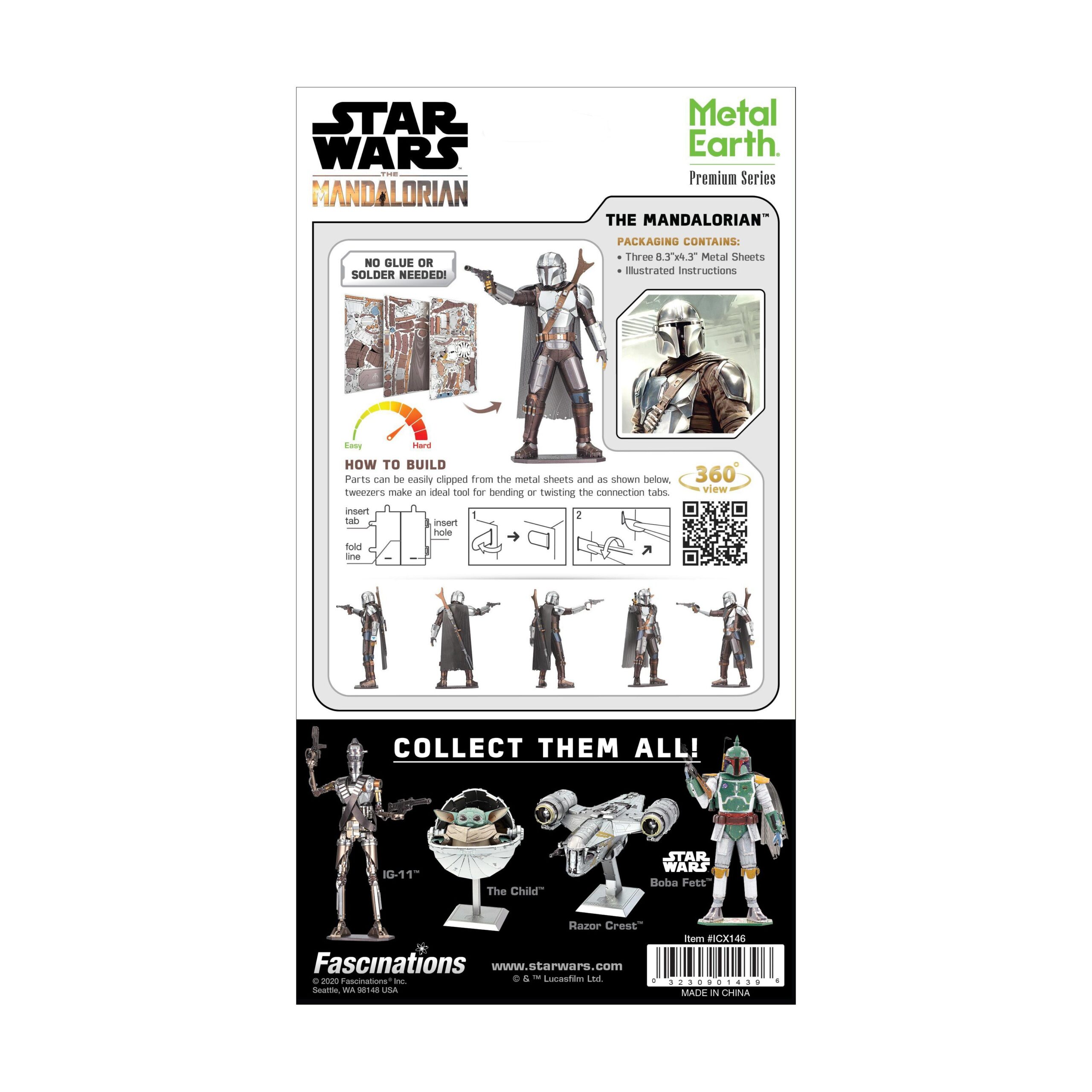 Metal Earth ICONX Premium 3D Model Kit - Star Wars The Mandalorian 7.4 inch - Image 3
