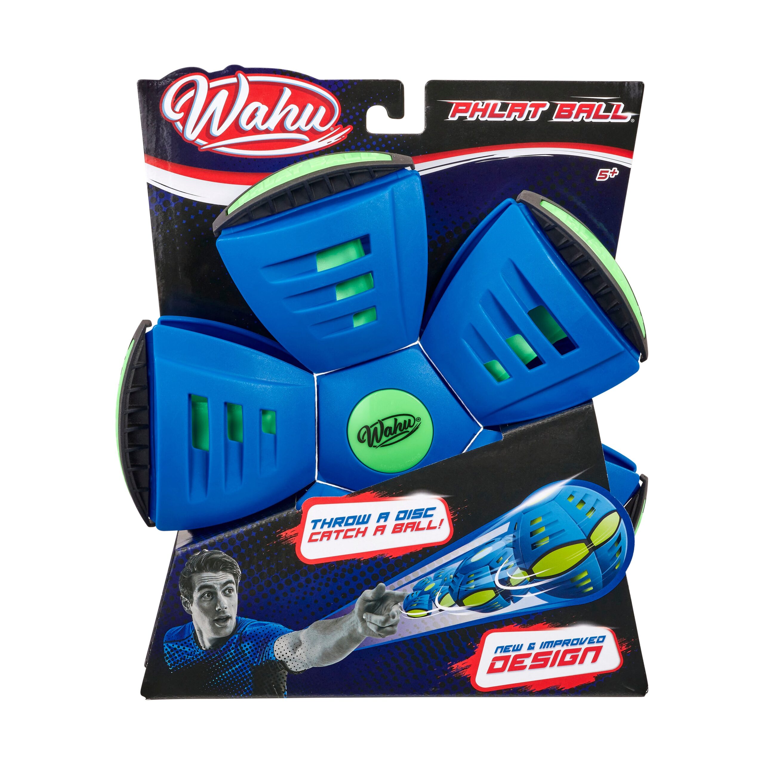 Wahu Phlat Ball Classic - Transforming Disc-to-Ball Toy, Blue - Image 2