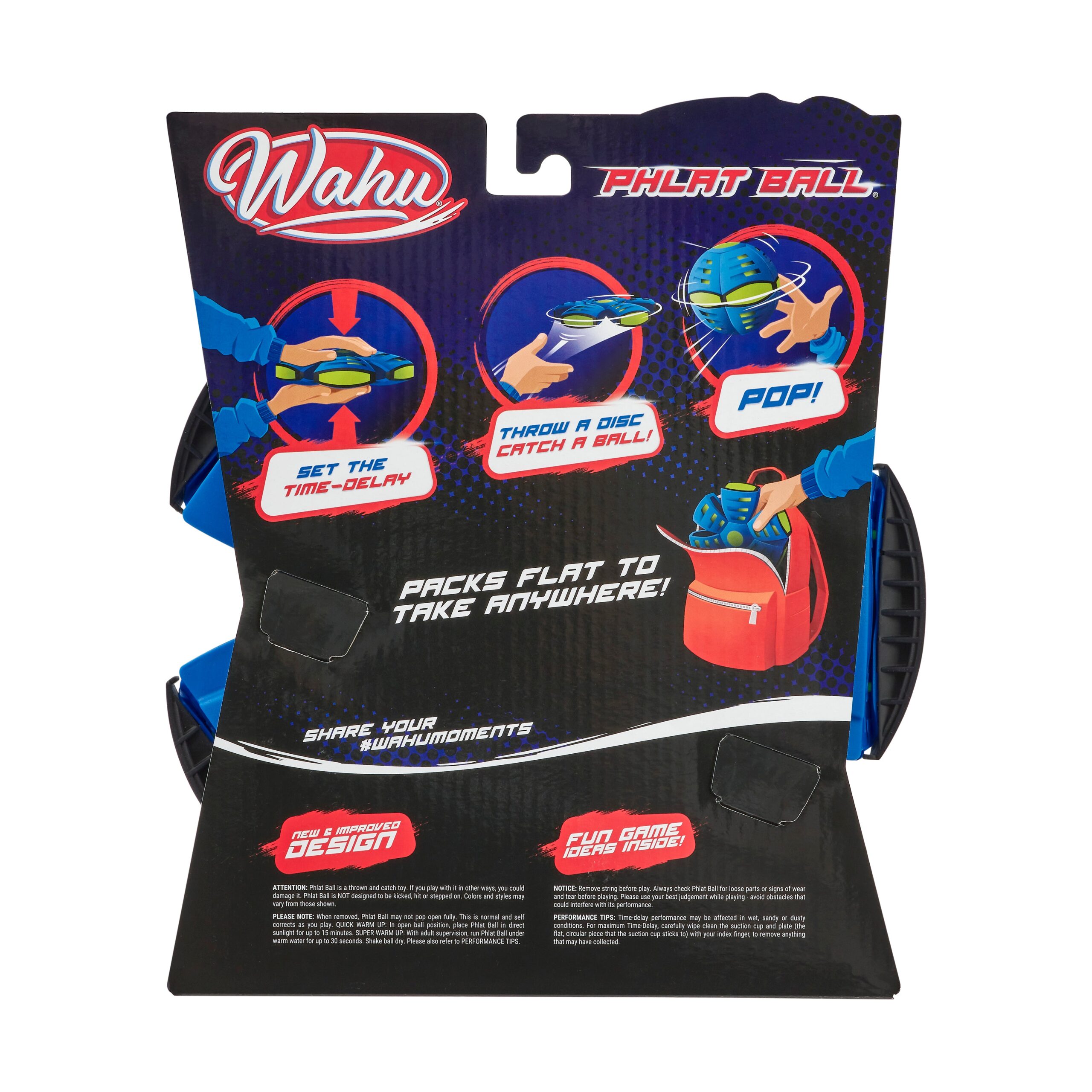 Wahu Phlat Ball Classic - Transforming Disc-to-Ball Toy, Blue - Image 3