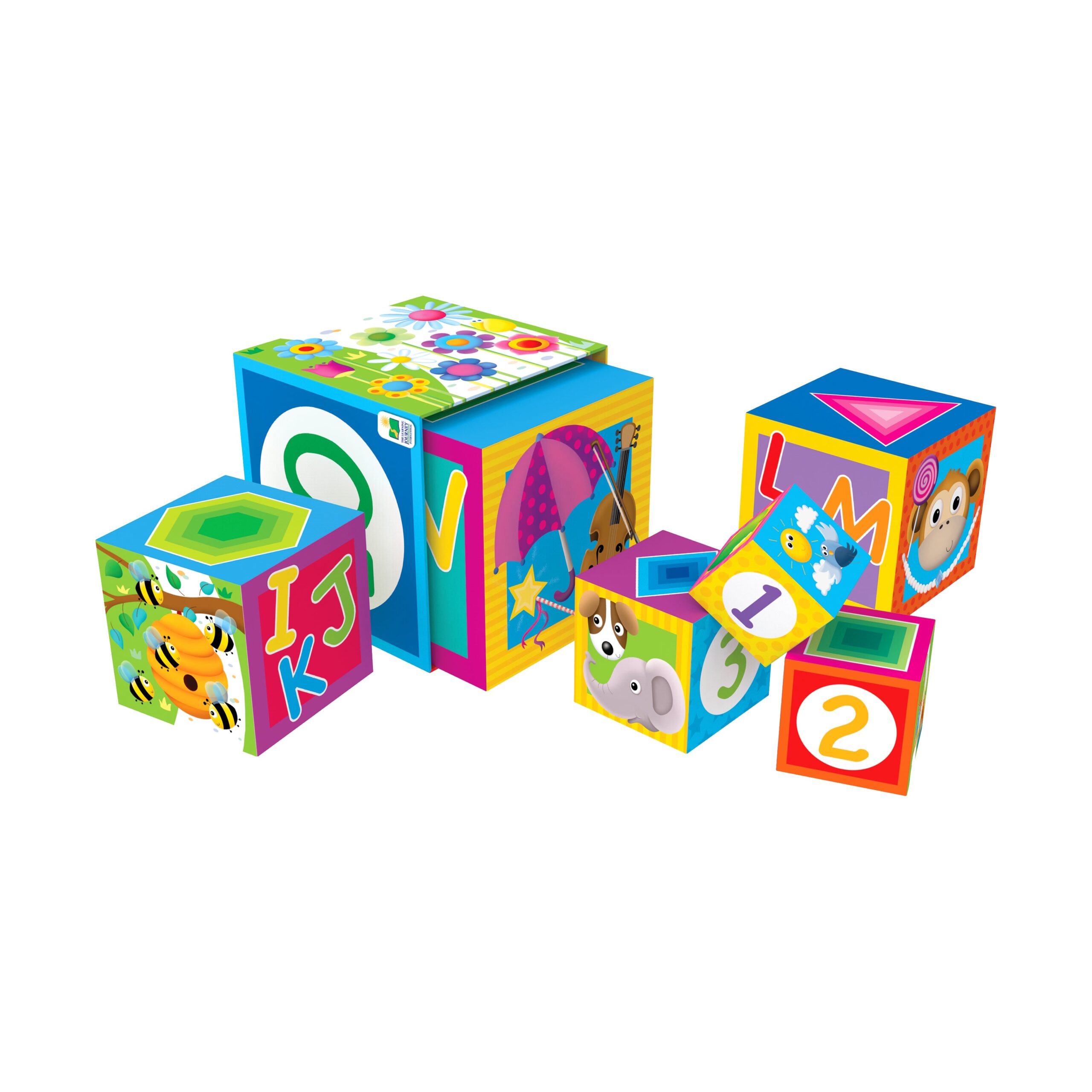 Play & Learn - Colorful Stacking Cubes for Early Learning - Image 2